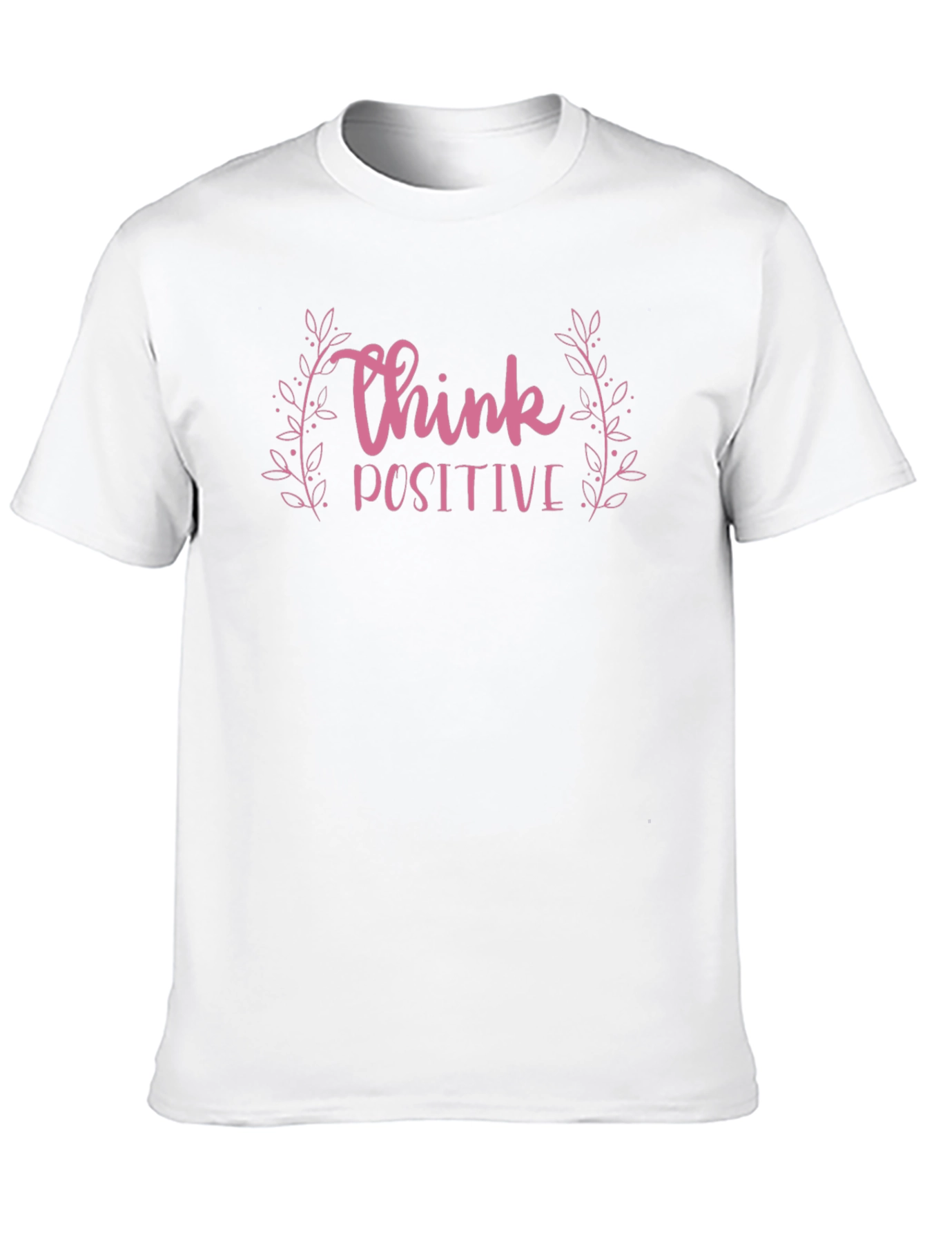 Black Think Positive Graphic Tee - Inspirational Design view 10