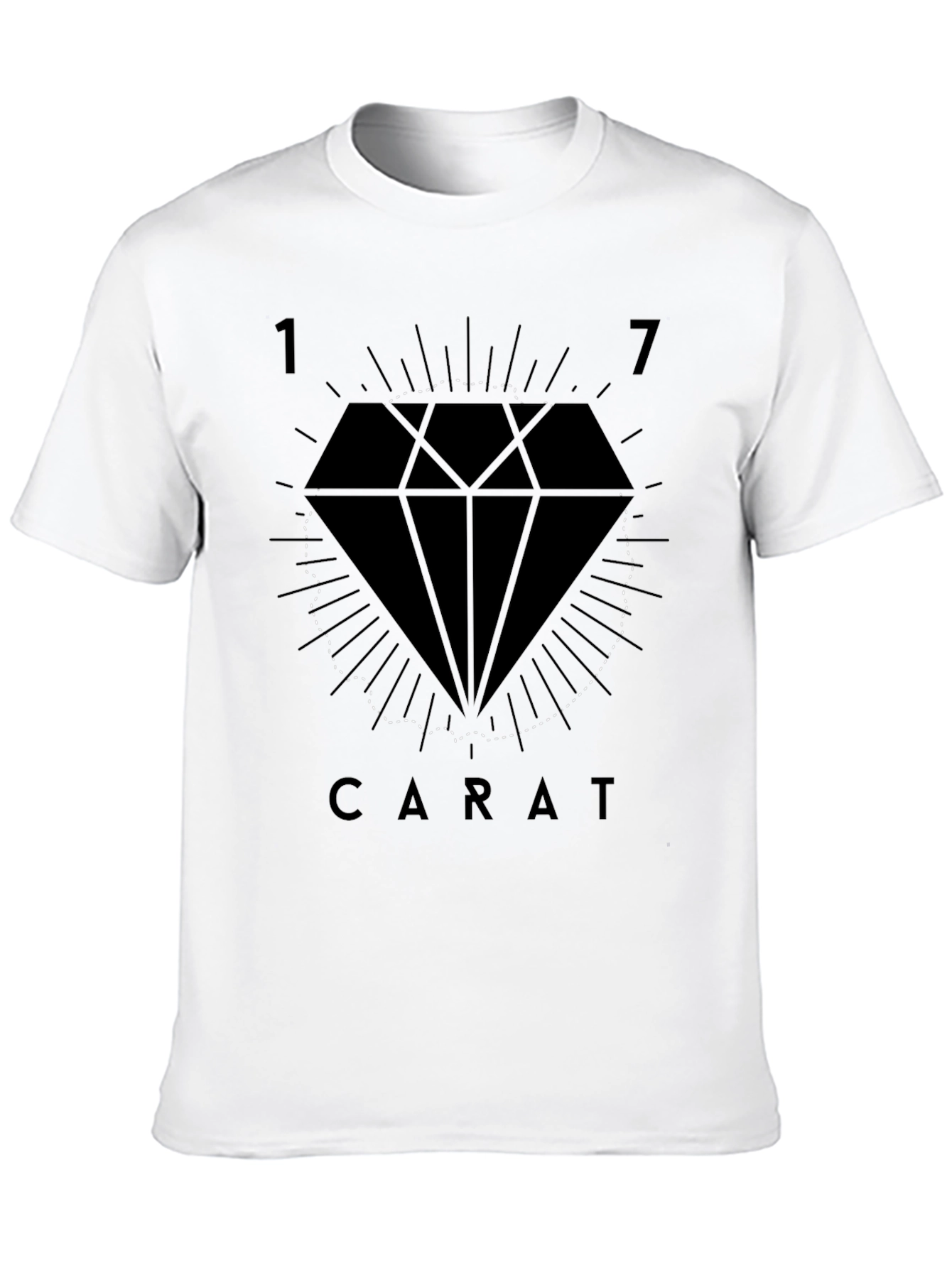 Black 17 Carat Graphic Tee - Stylish Diamond Design view 10