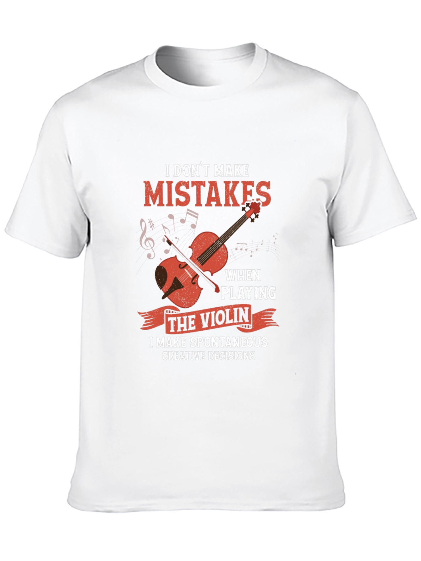 Black Funny Violinist T-Shirt: I Don't Make Mistakes view 10