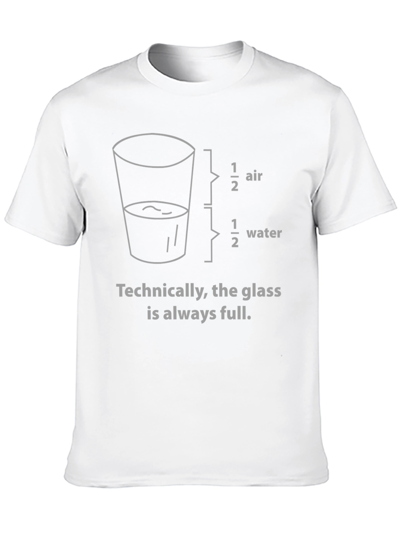 Black Technically Full Glass T-Shirt: Humorous Science Tee view 10
