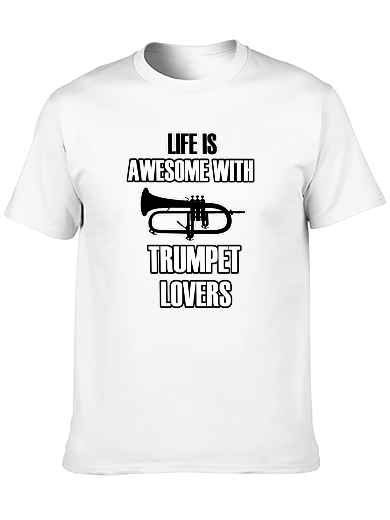 Black Awesome Trumpet Lovers Graphic Tee view 10