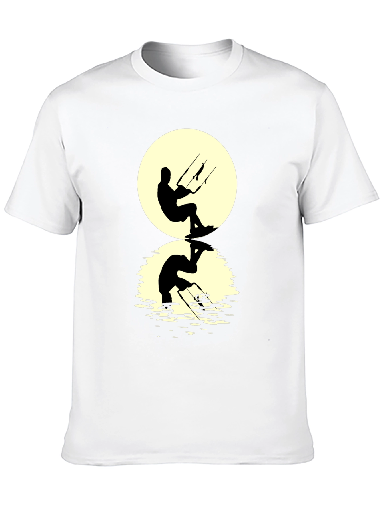 Black Kite Surfer Silhouette Graphic Tee view 10
