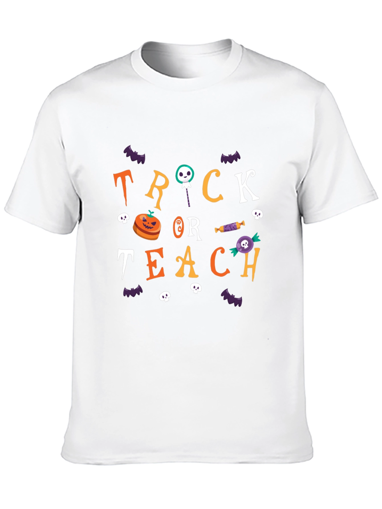 Black Trick or Teach Halloween T-Shirt view 10