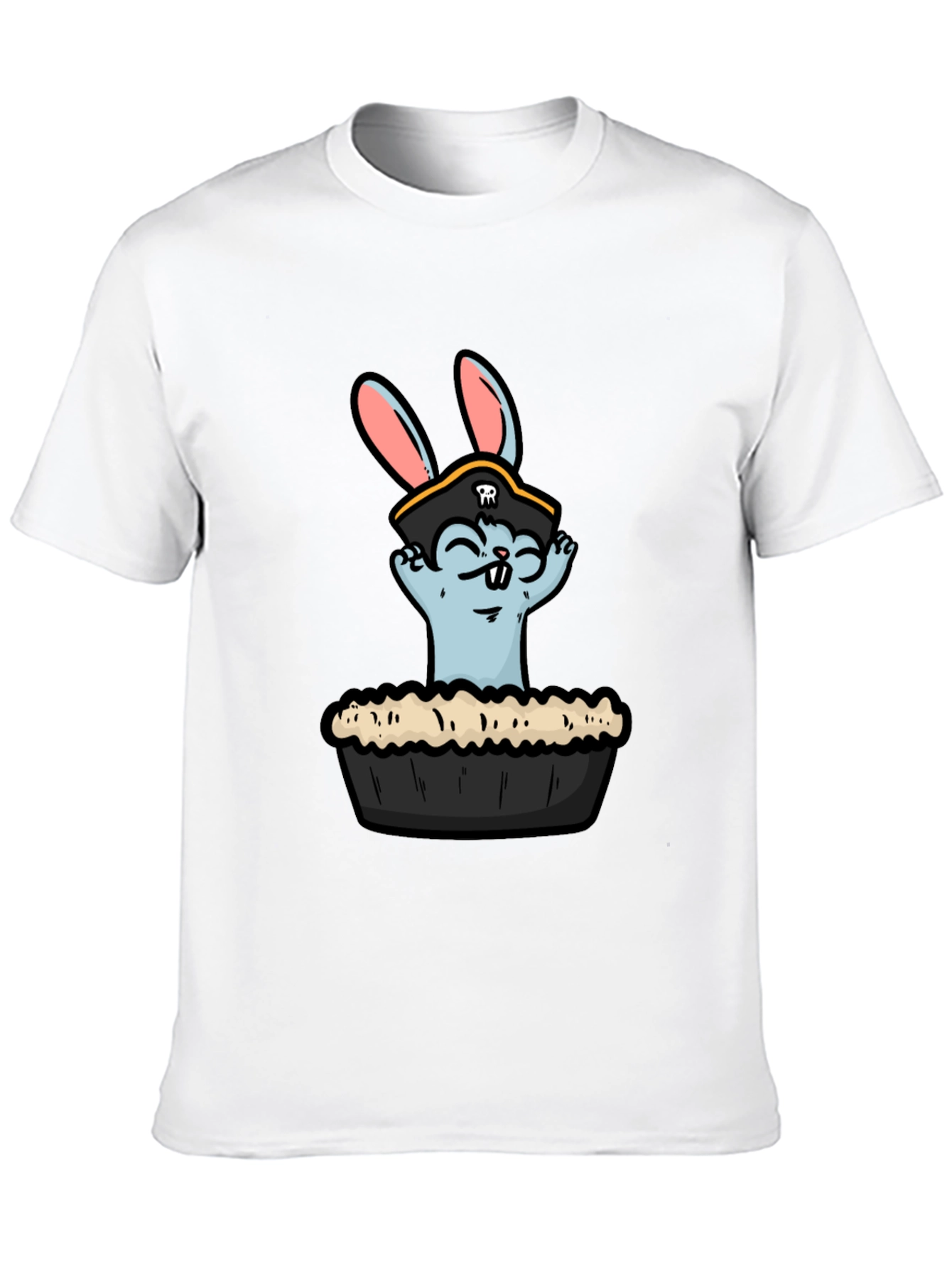 Black Pirate Pie Bunny T-Shirt view 10