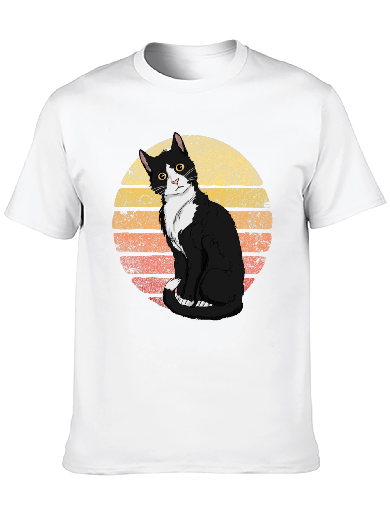 Black Retro Cat Graphic Tee - Black view 10