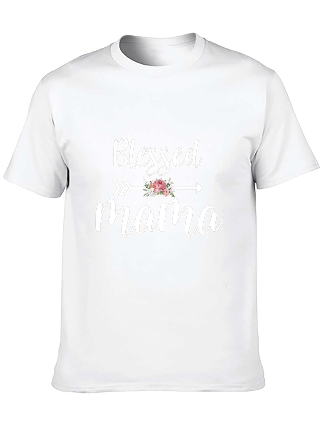 Black Blessed Mama Graphic Tee - Cute Mothers Day Shirt view 10