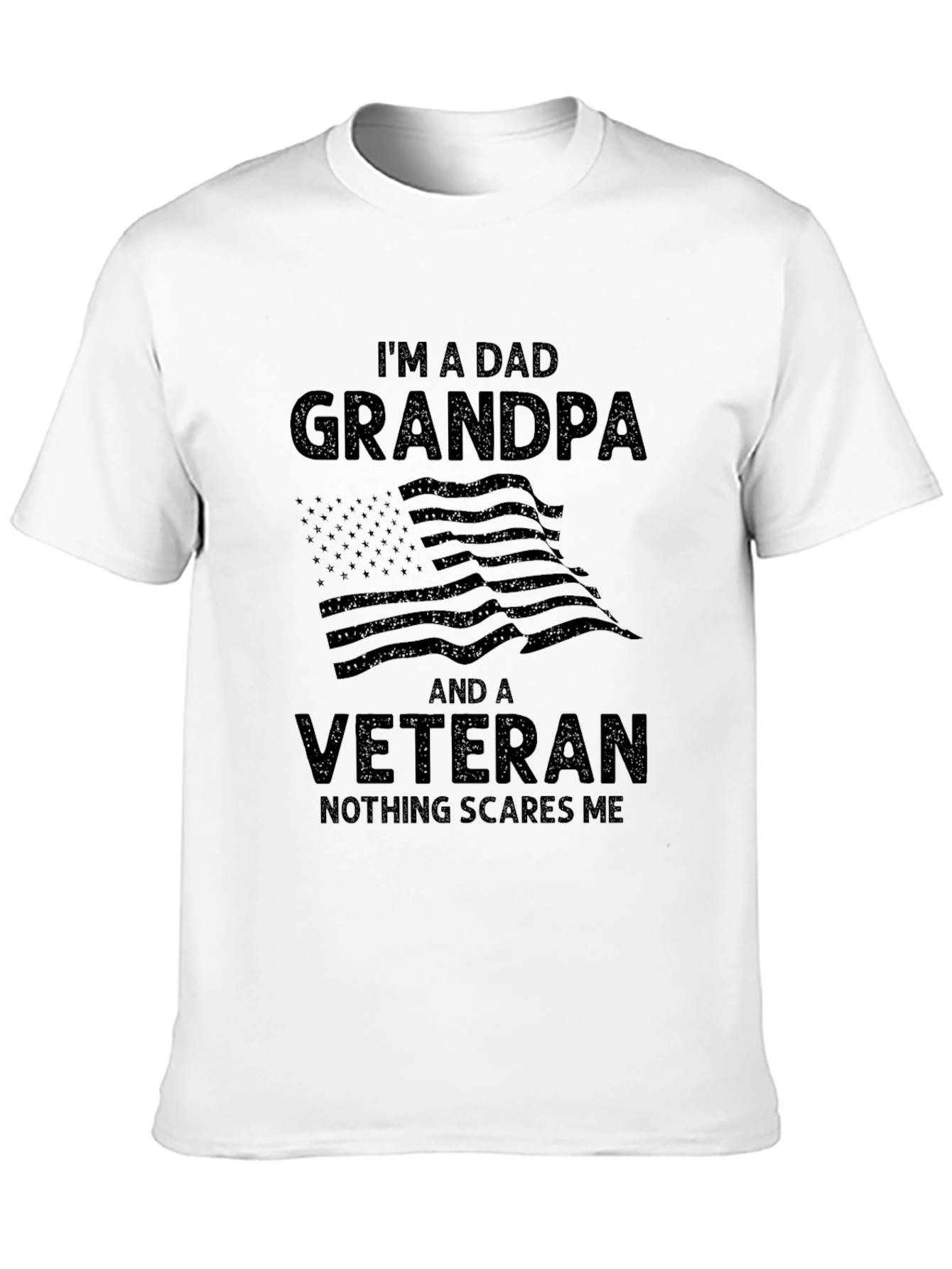 Black Dad Grandpa Veteran T-Shirt view 10
