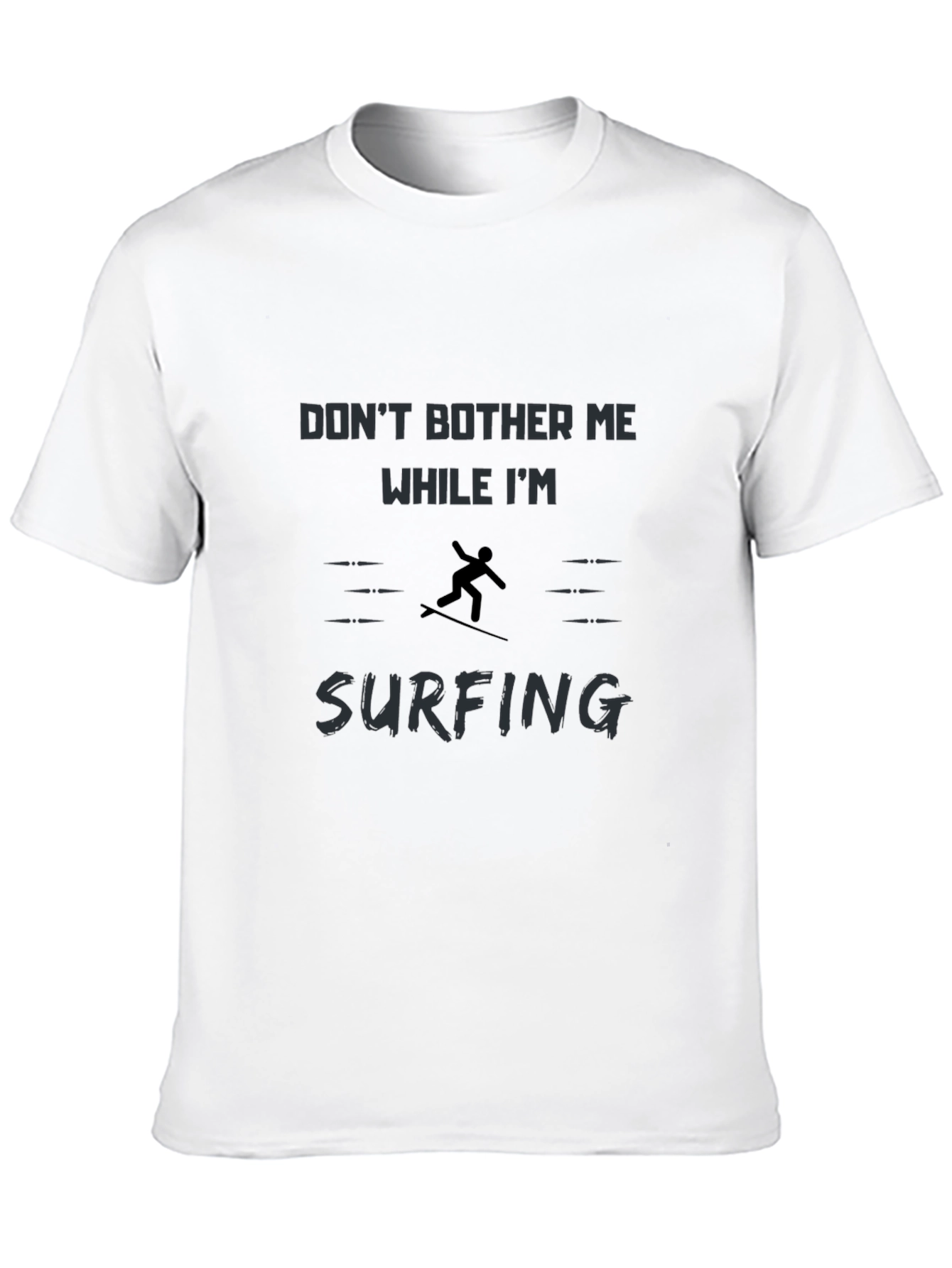 Black Don't Bother Me Surfing Graphic T-Shirt view 10