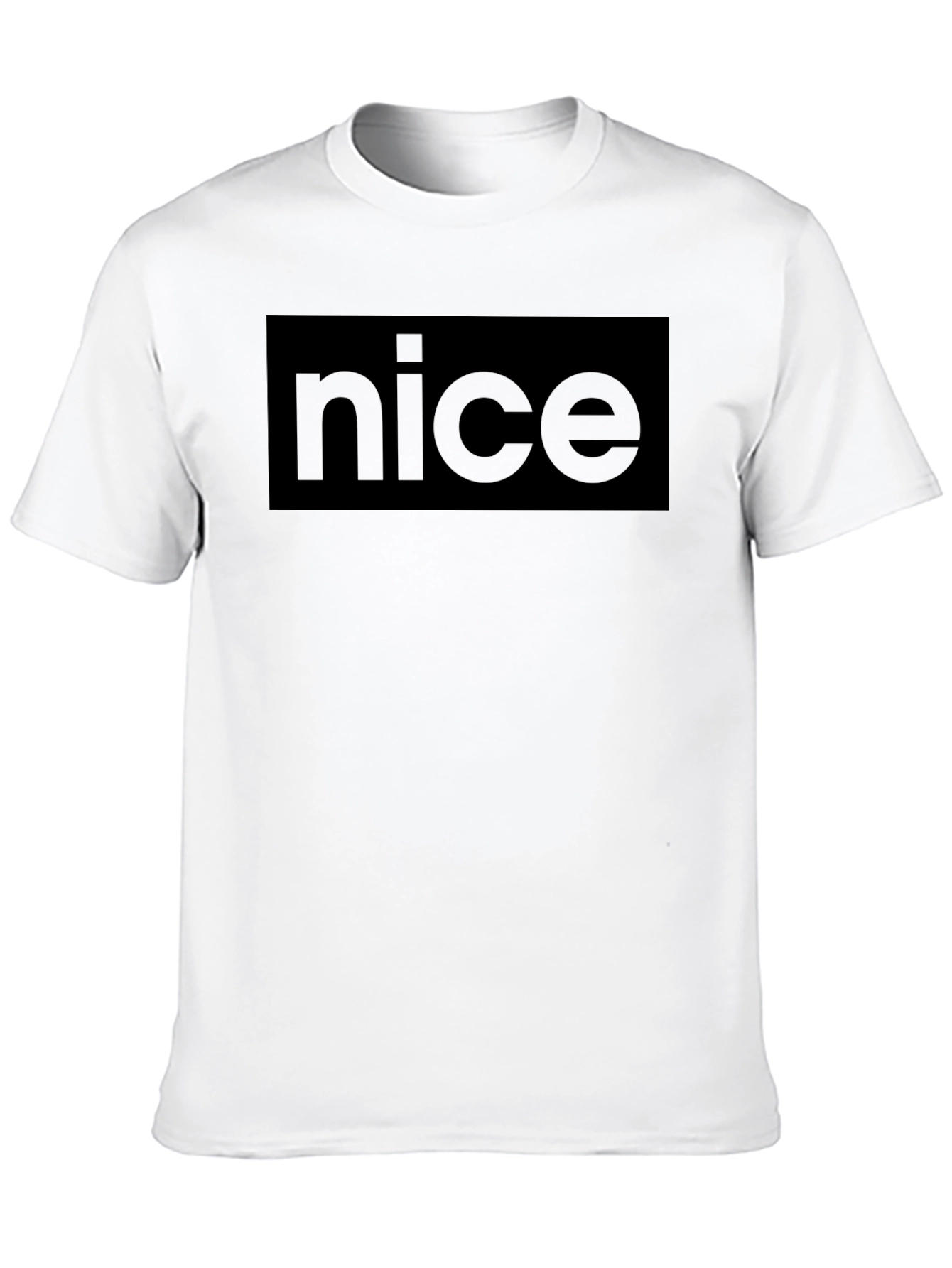 Black Nice Graphic Print Black T-Shirt view 10