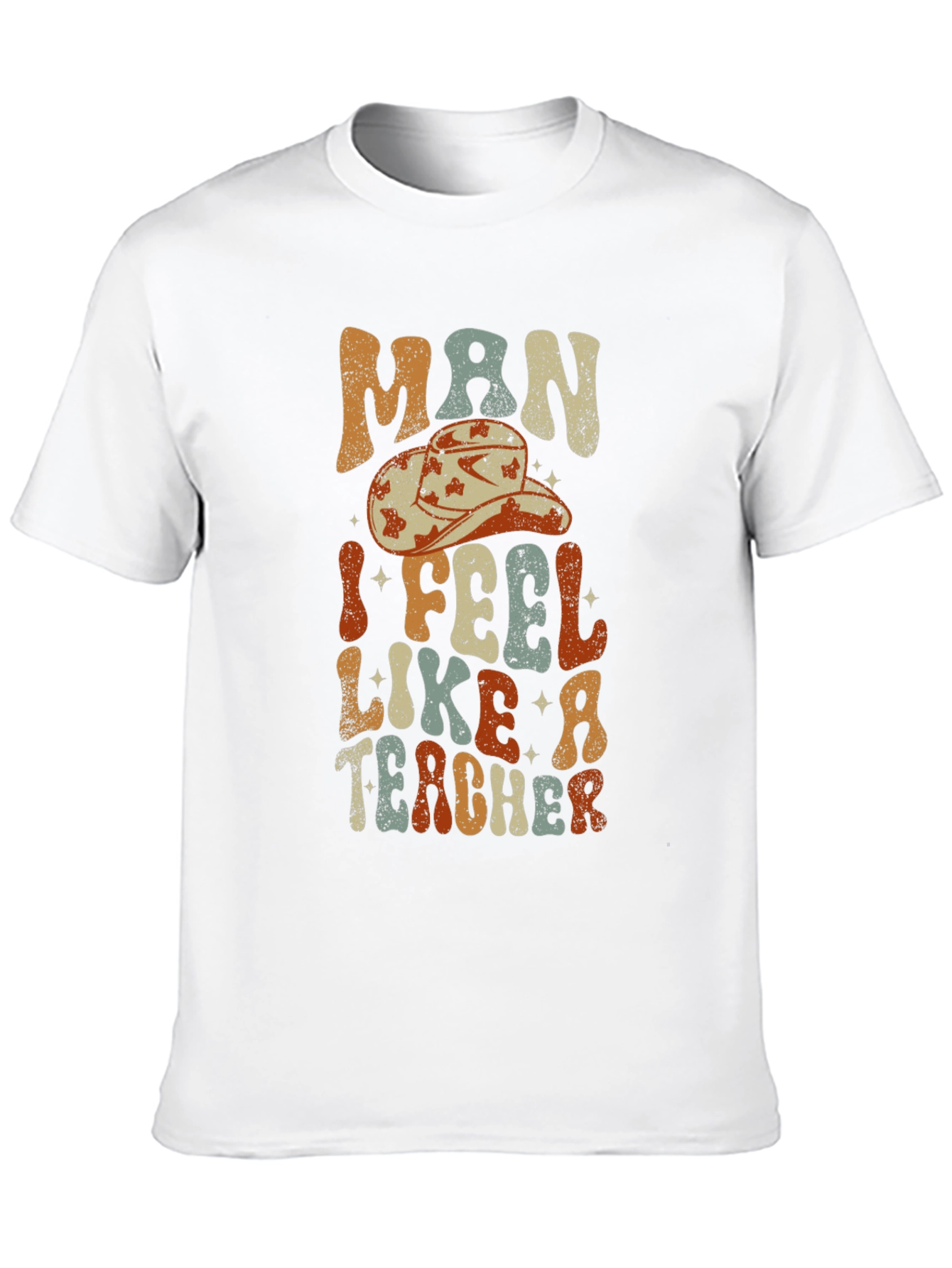 Black Man I Feel Like a Teacher Graphic T-Shirt view 10