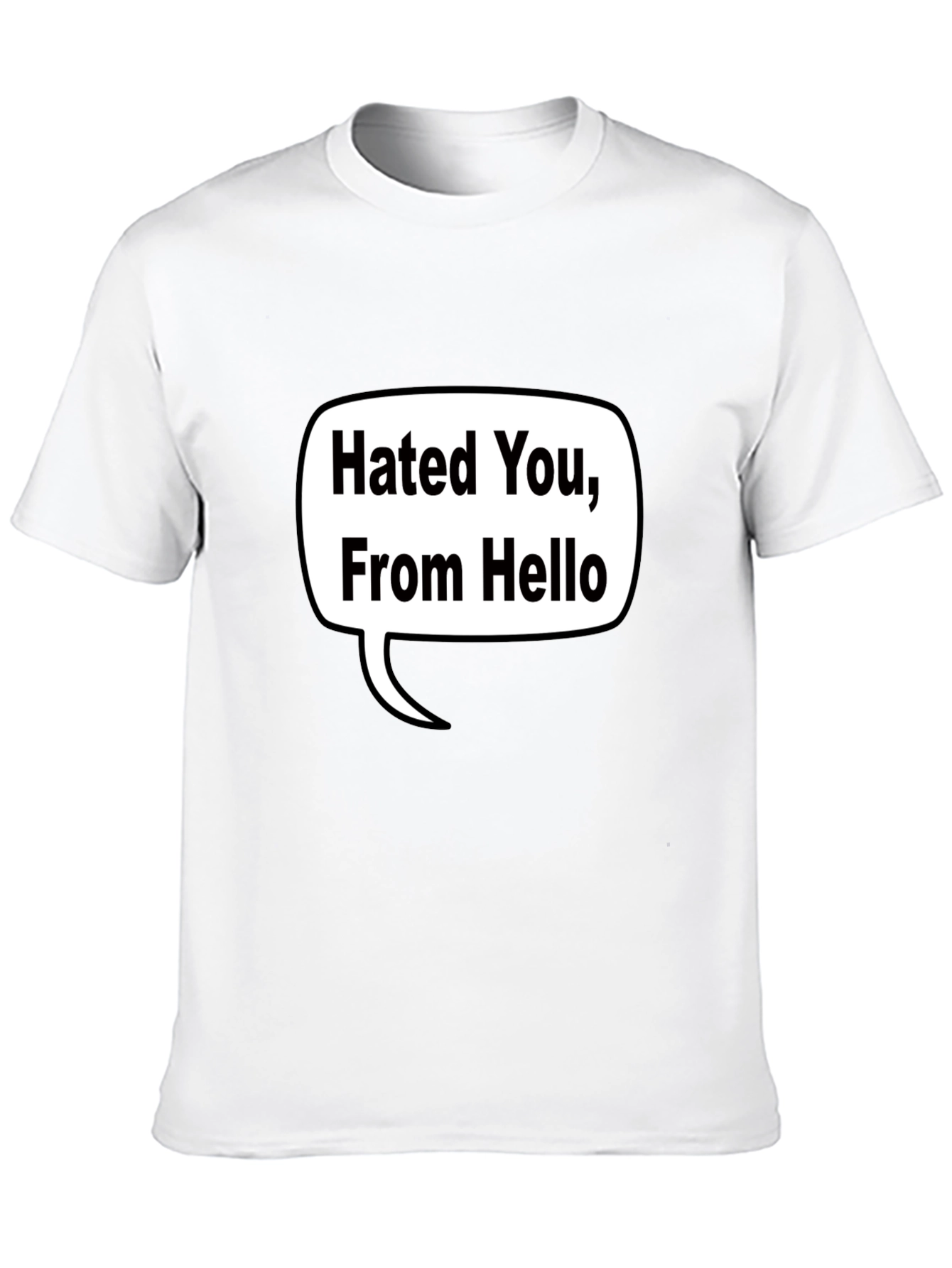 Black Hated You, From Hello T-Shirt - Black view 10