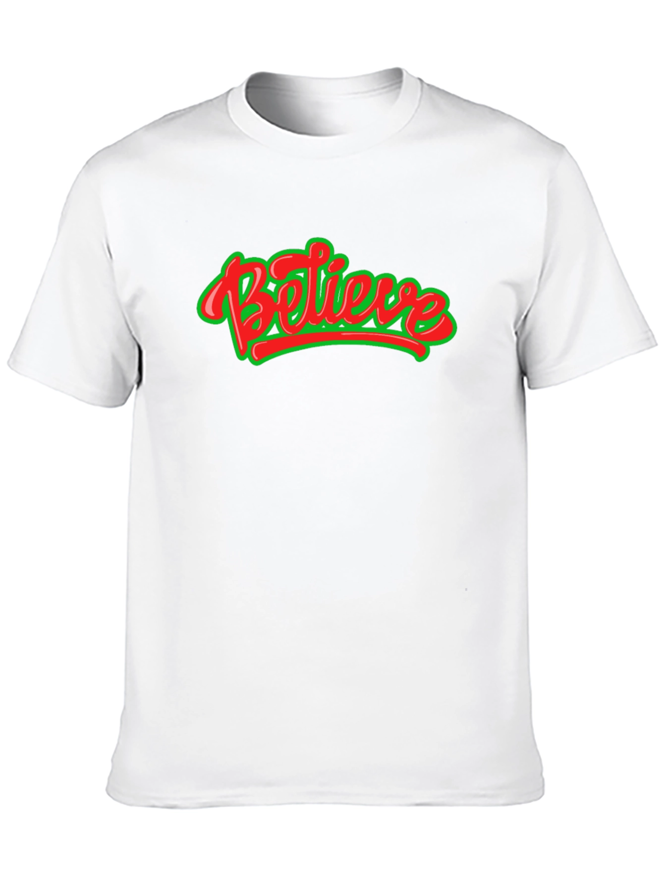 Black Believe Graphic Tee - Black Crew Neck Shirt view 10