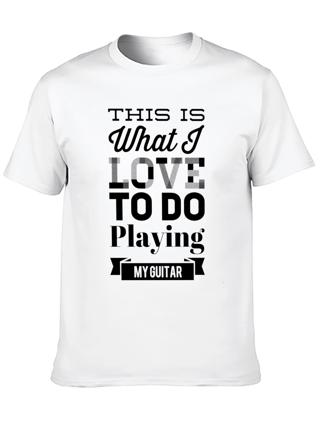Black Guitar Lover T-Shirt: This is What I Love to Do Playing My Guitar view 10