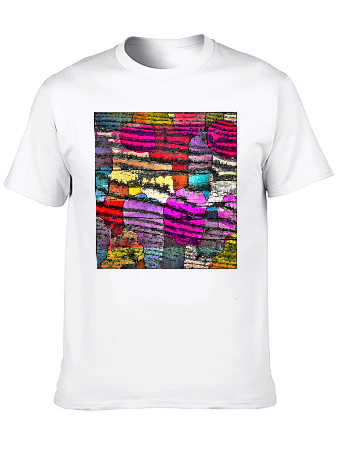 Black Abstract Art Graphic Tee - Black Cotton Comfort view 10