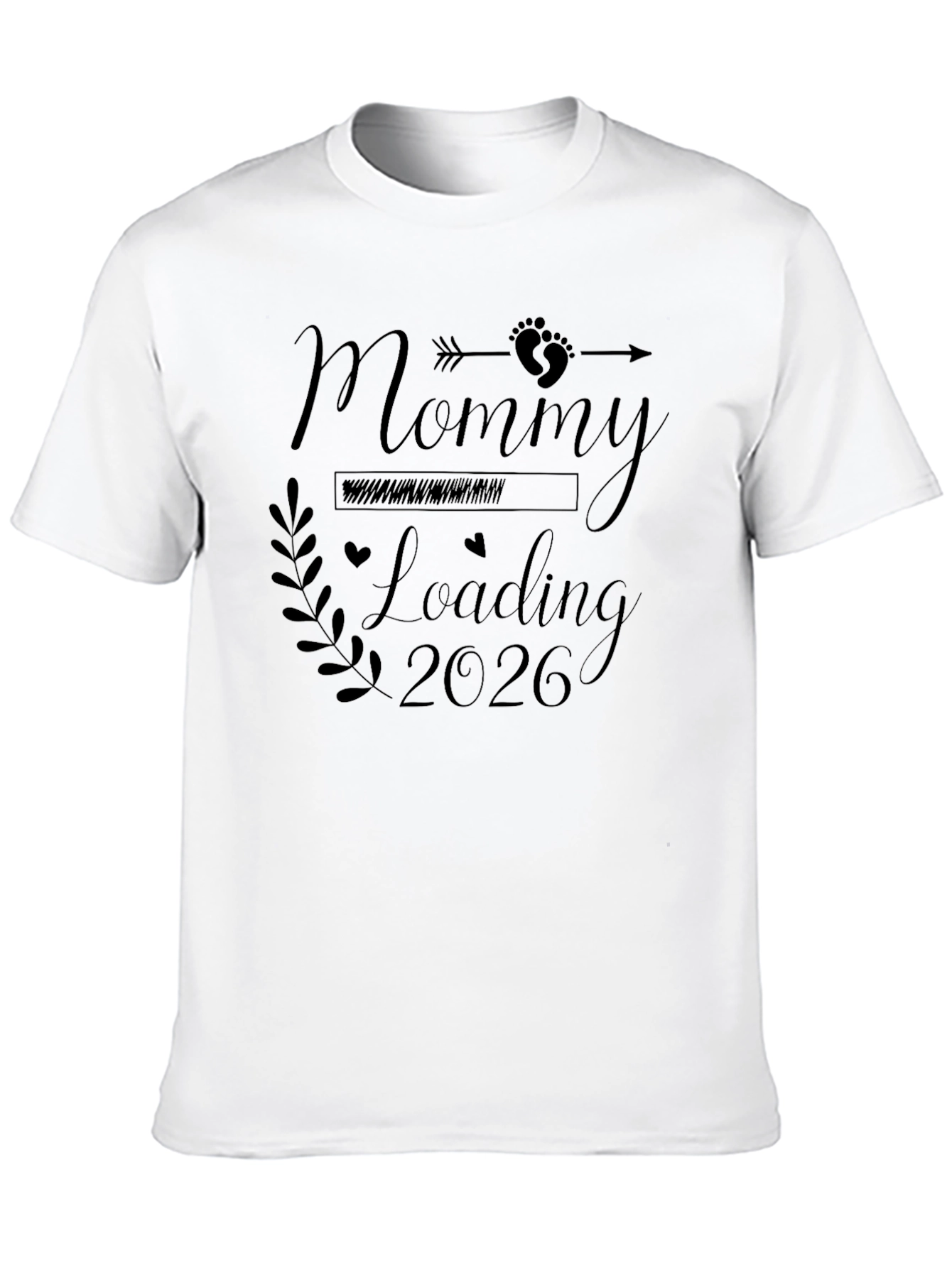 Black Mommy Loading 2026 T-Shirt - Expecting Mom Tee view 10