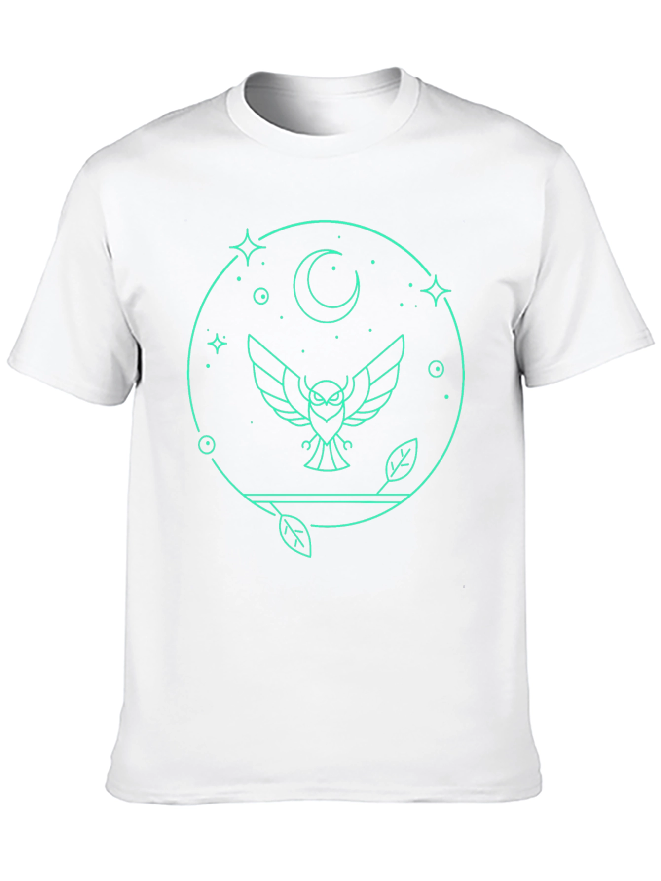 Black Owl Moon Graphic Tee - Stylish & Unique Black T-Shirt view 10