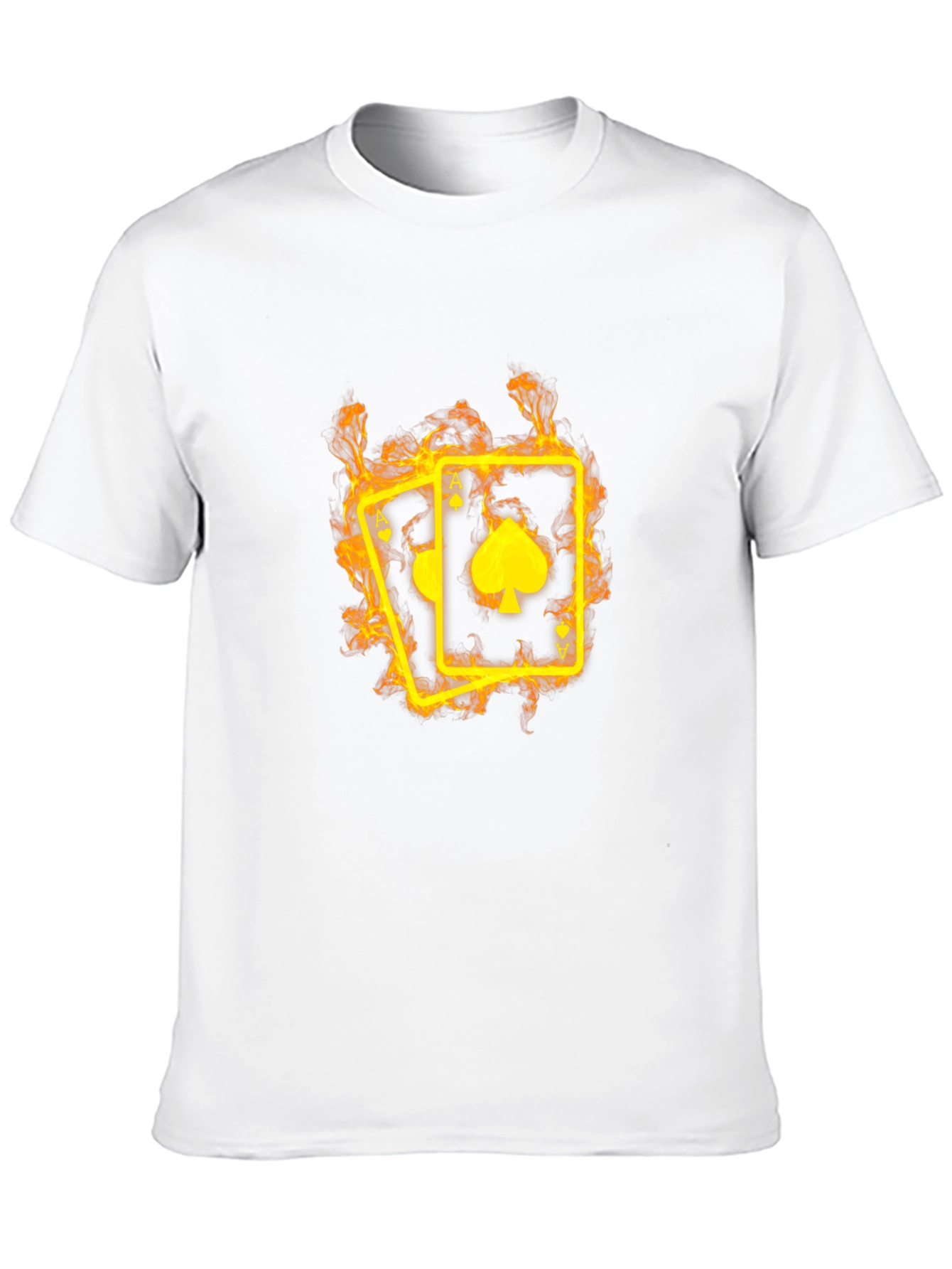 Black Ace Cards Flaming Graphic T-Shirt view 10