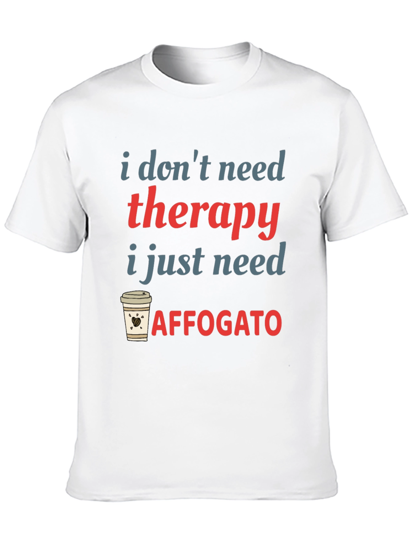 Black Therapy Affogato Graphic Tee - Coffee Lover T-Shirt view 10