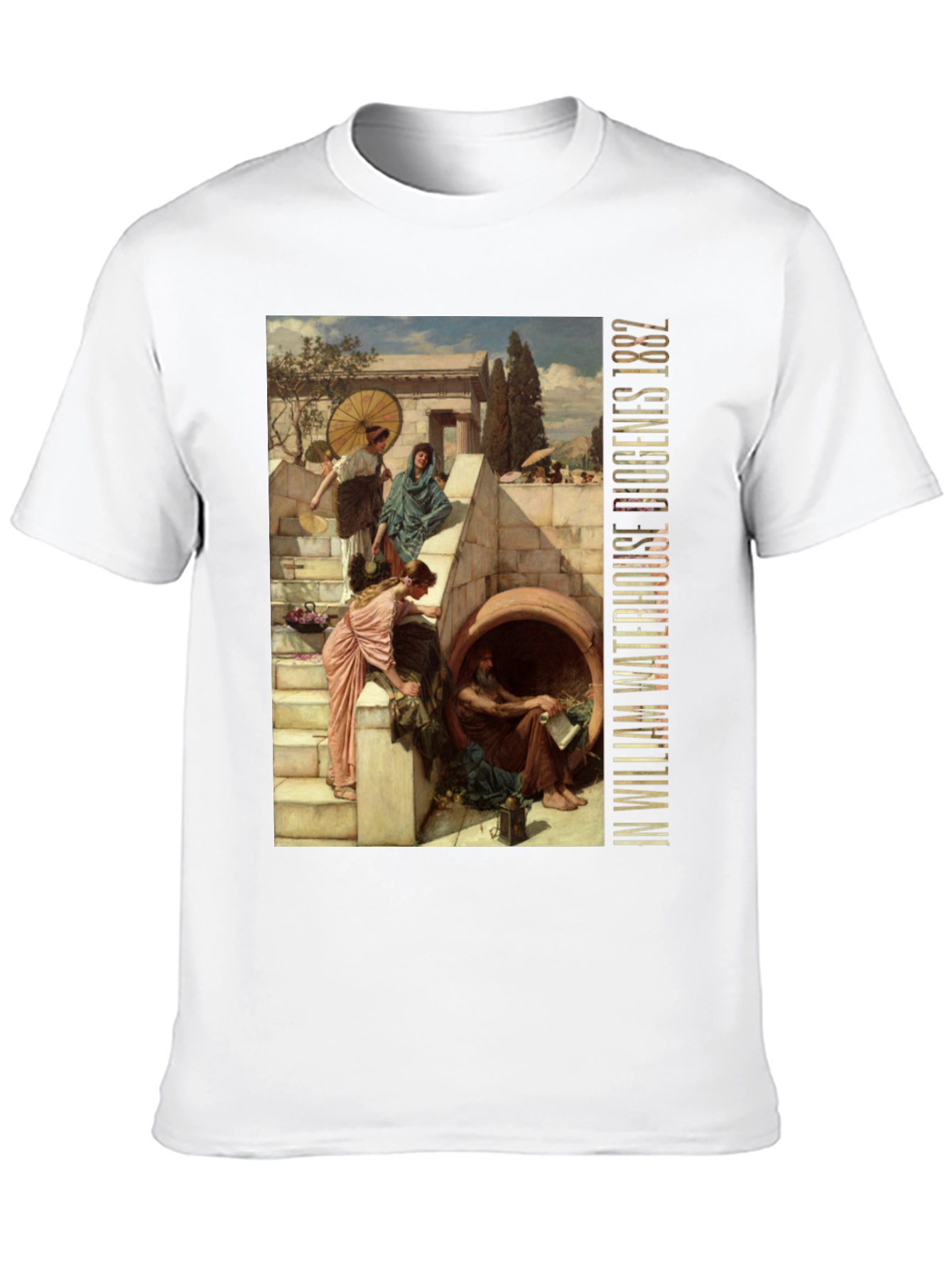 Black Diogenes Waterhouse 1882 T-Shirt view 10