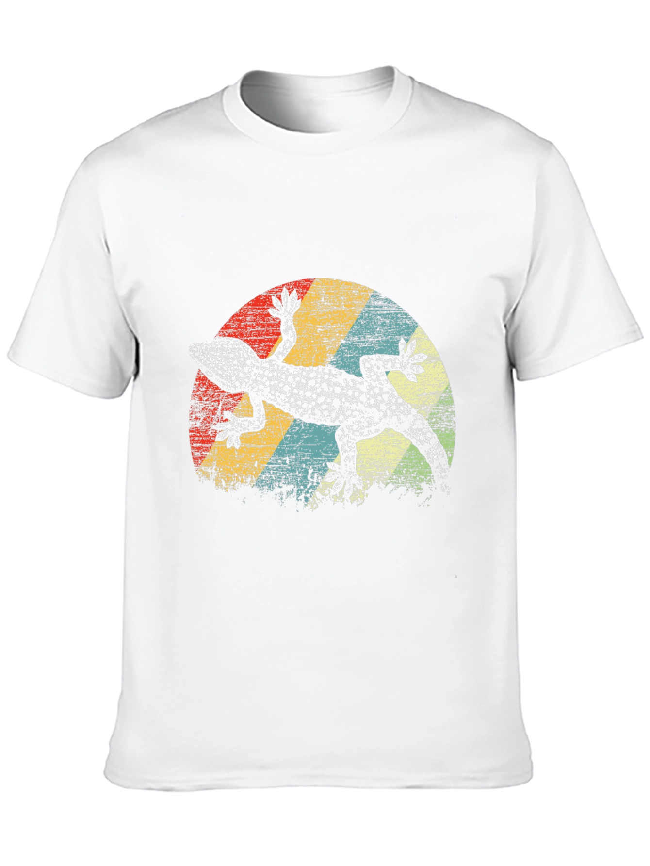 Black Retro Gecko Graphic Tee - Men's Black T-Shirt view 10