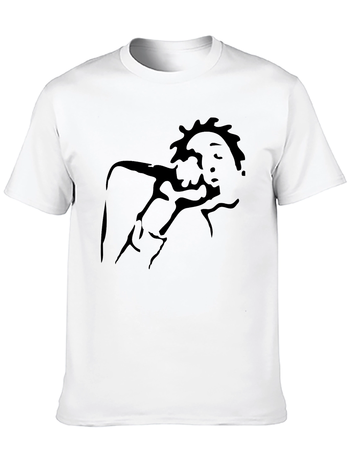 Black Black Silhouette Singer Graphic Tee view 10