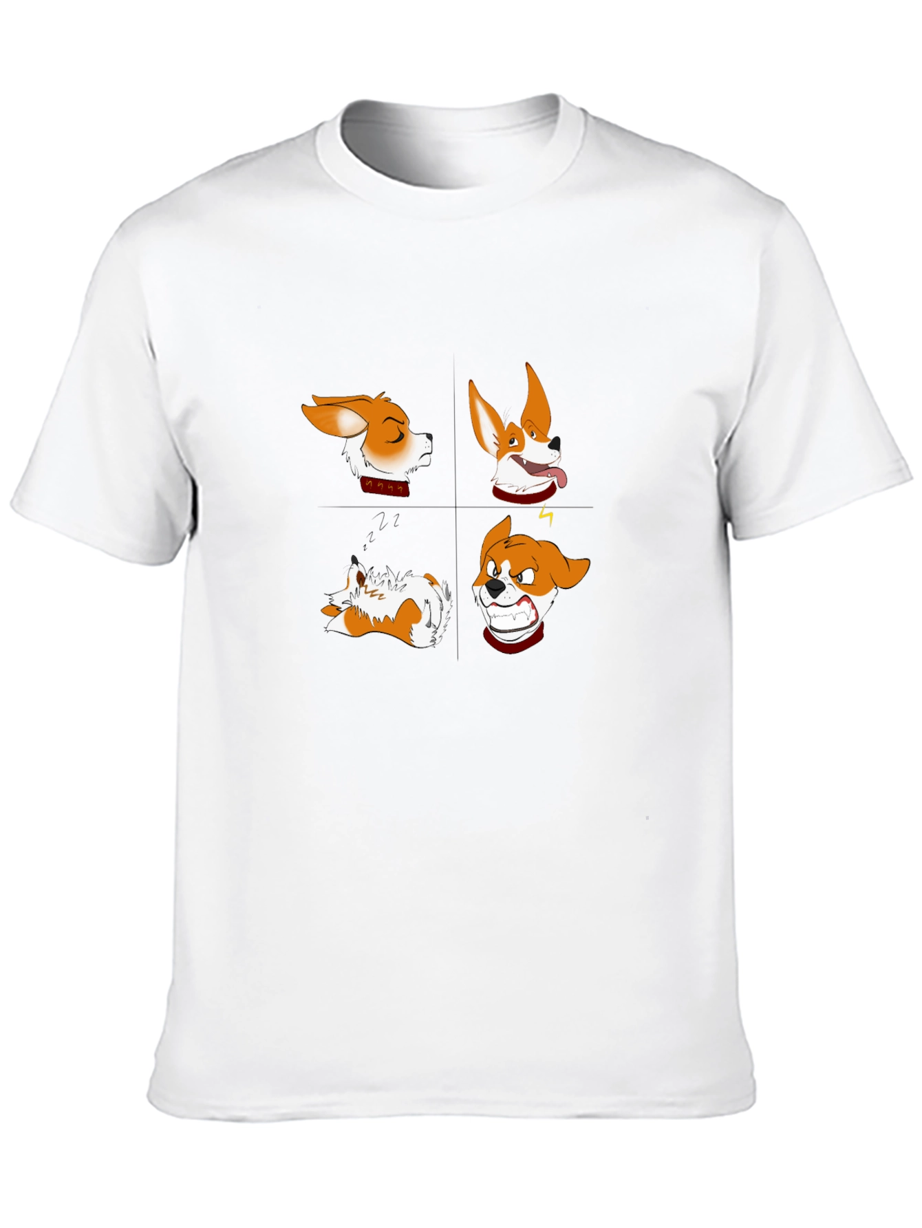 Black Corgi Expressions Graphic Tee - Black view 10
