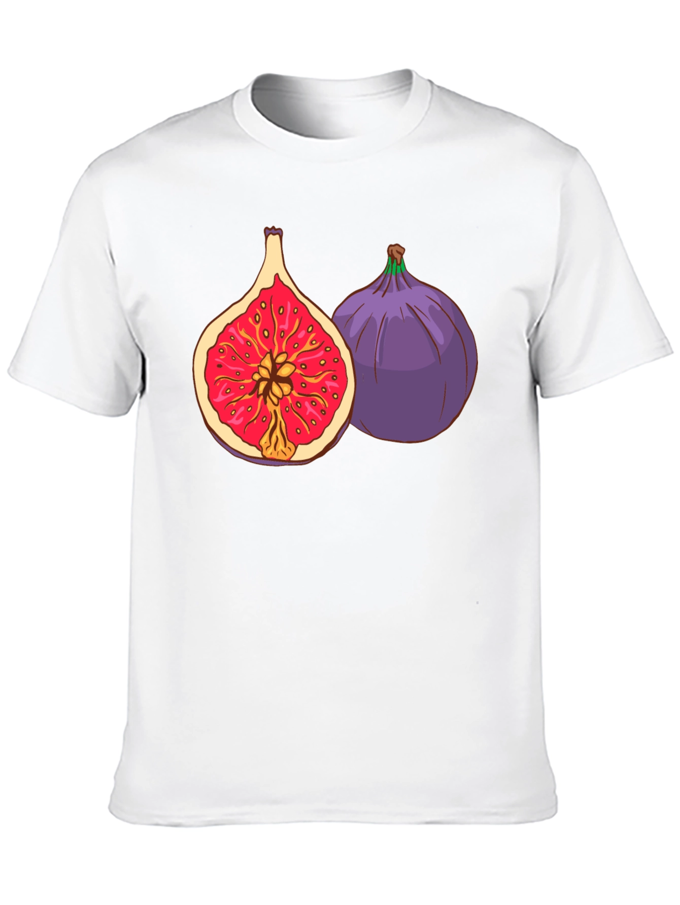 Black Fig Fruit Graphic Black T-Shirt view 10