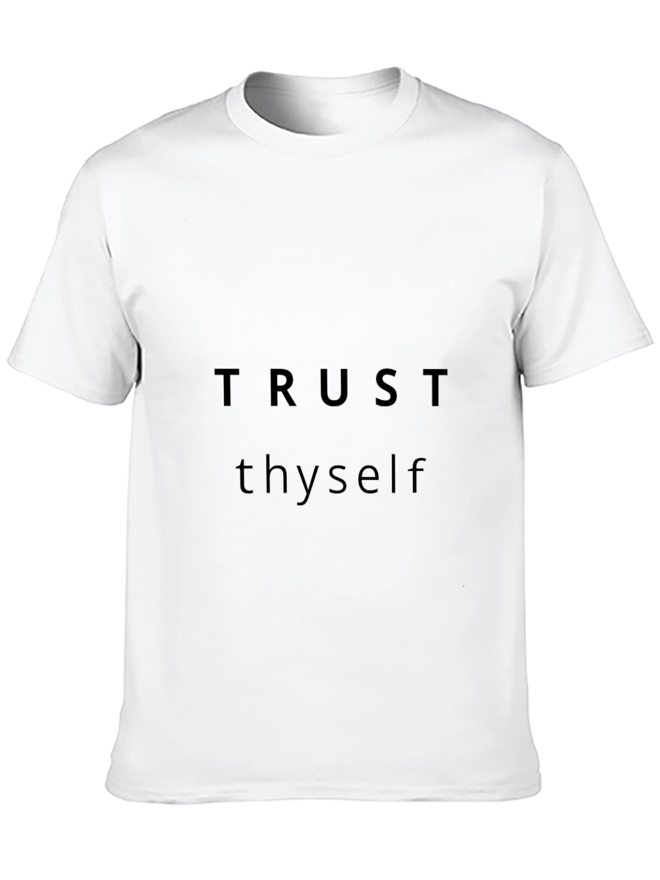 Black Trust Thyself T-Shirt - Motivational Crew Neck Tee view 10