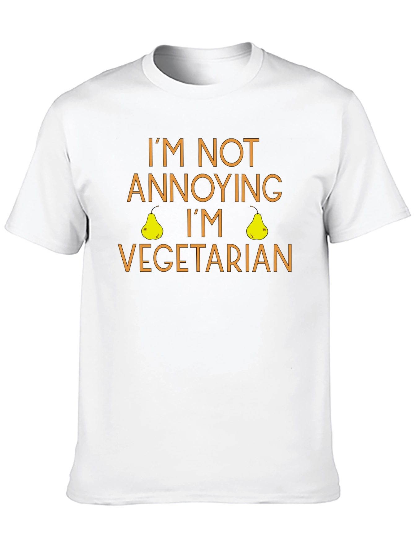 Black Vegetarian Pear Pun T-Shirt view 10