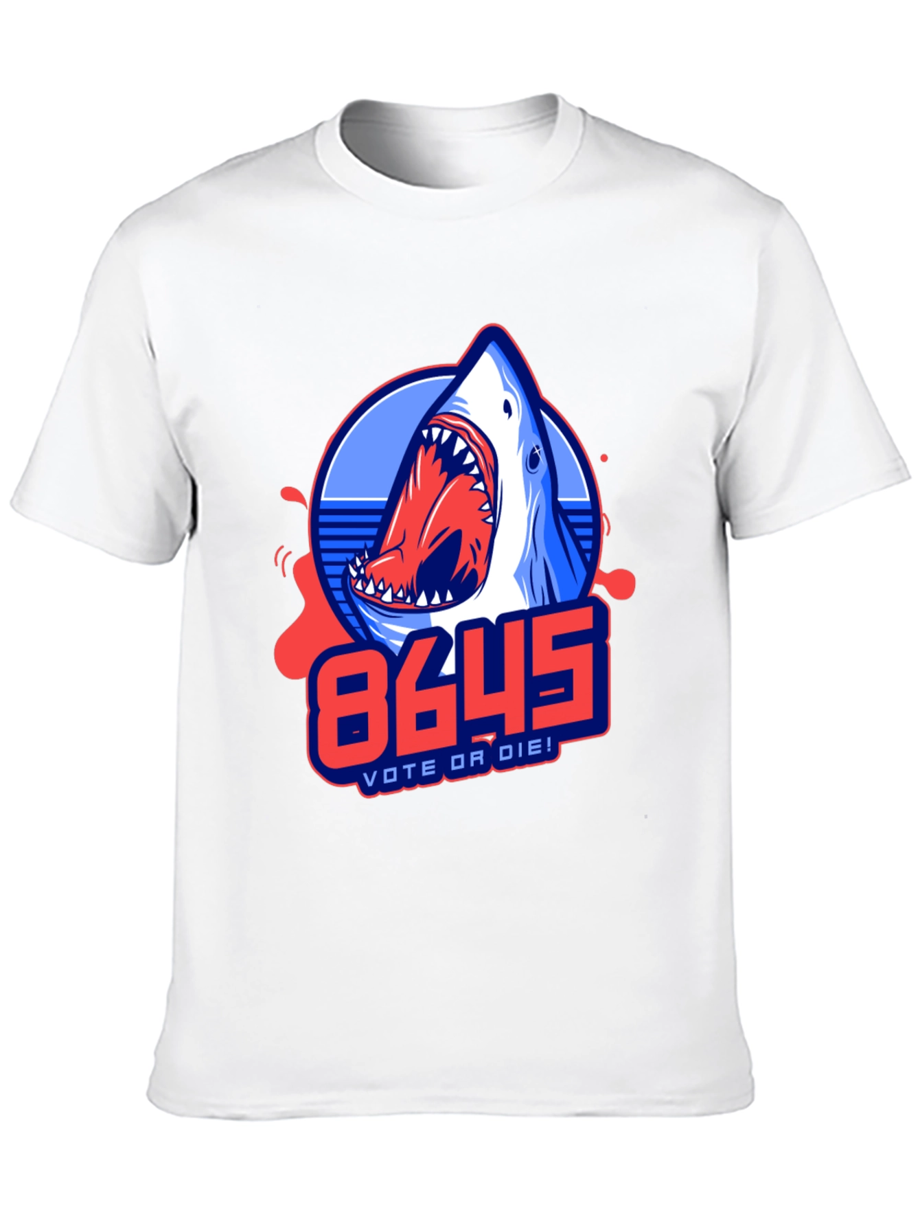 8645 Vote or Die Shark Graphic Tee - 10