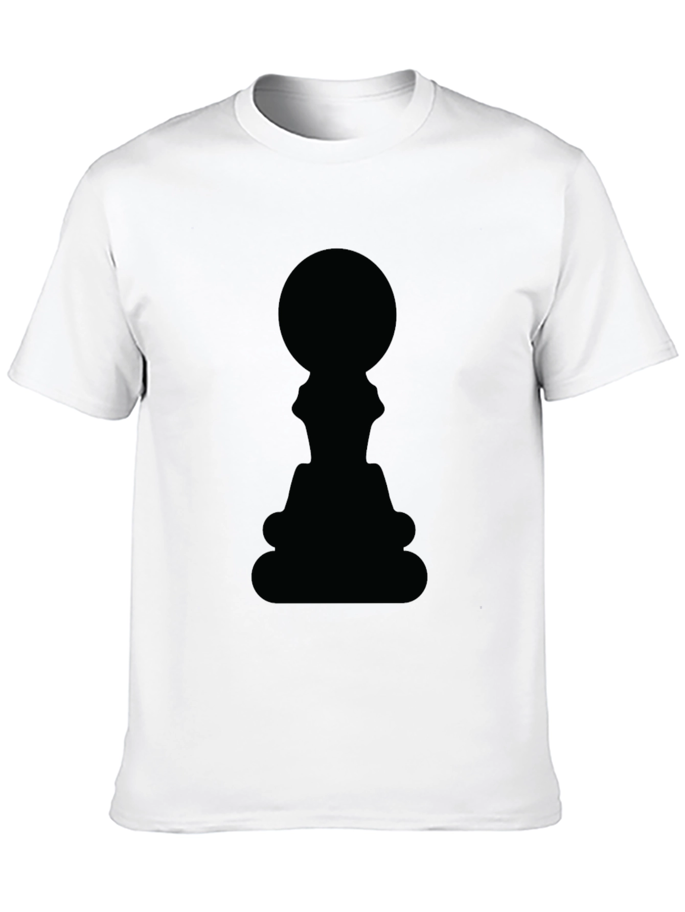 Black Chess Piece Graphic T-Shirt - Black Cotton Tee view 10