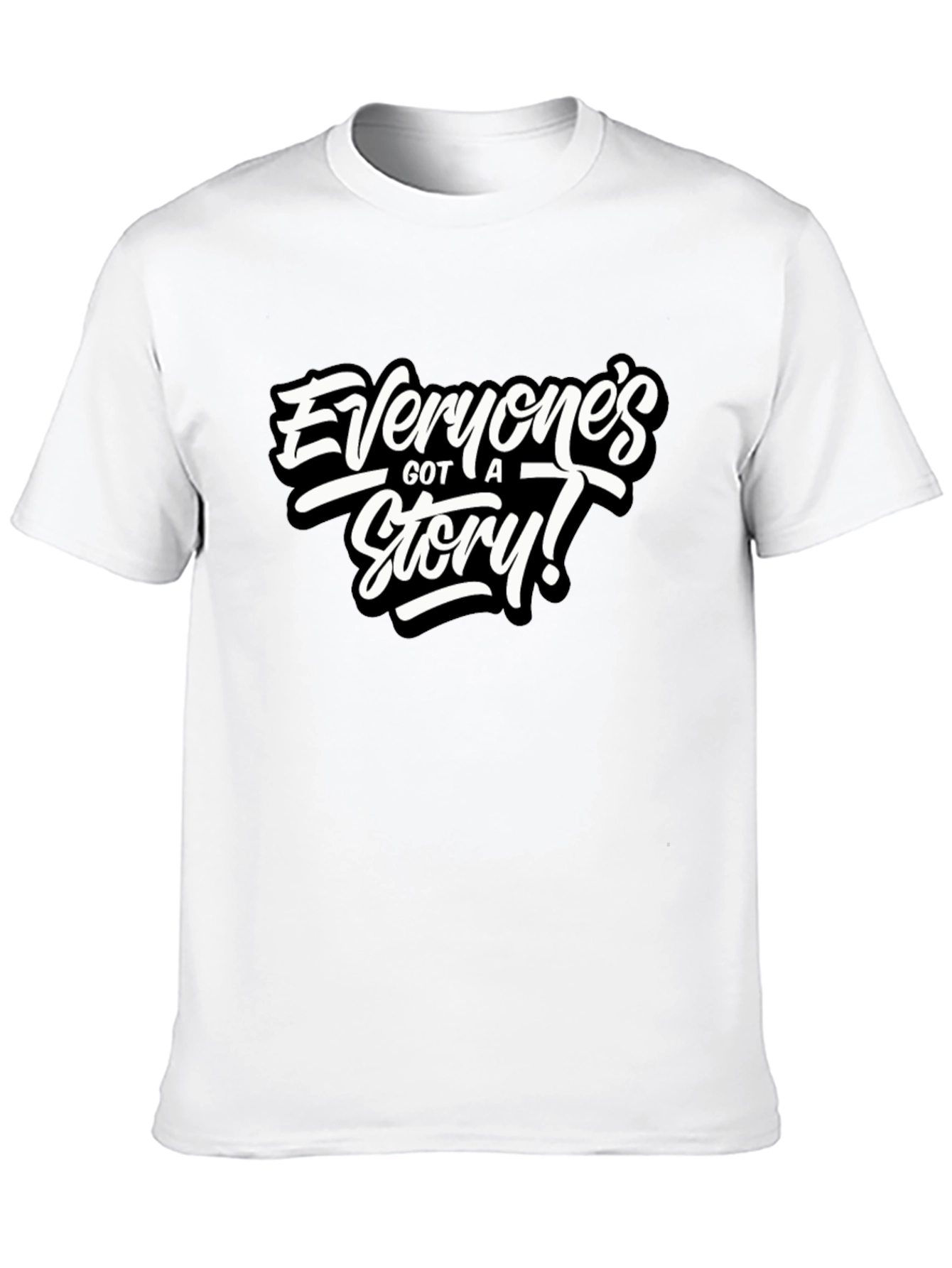 Black Everyone's Got A Story! Black Graphic Tee view 10