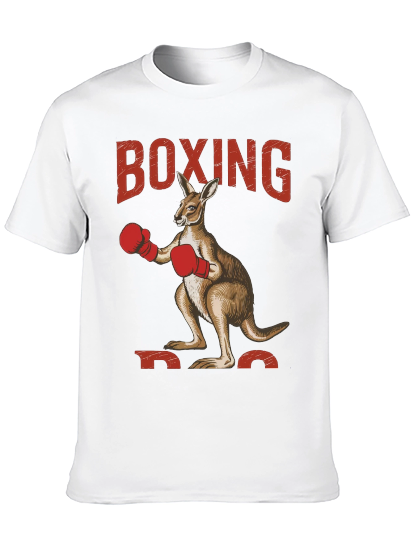 Black Boxing Kangaroo Graphic Tee - Black Cotton view 10