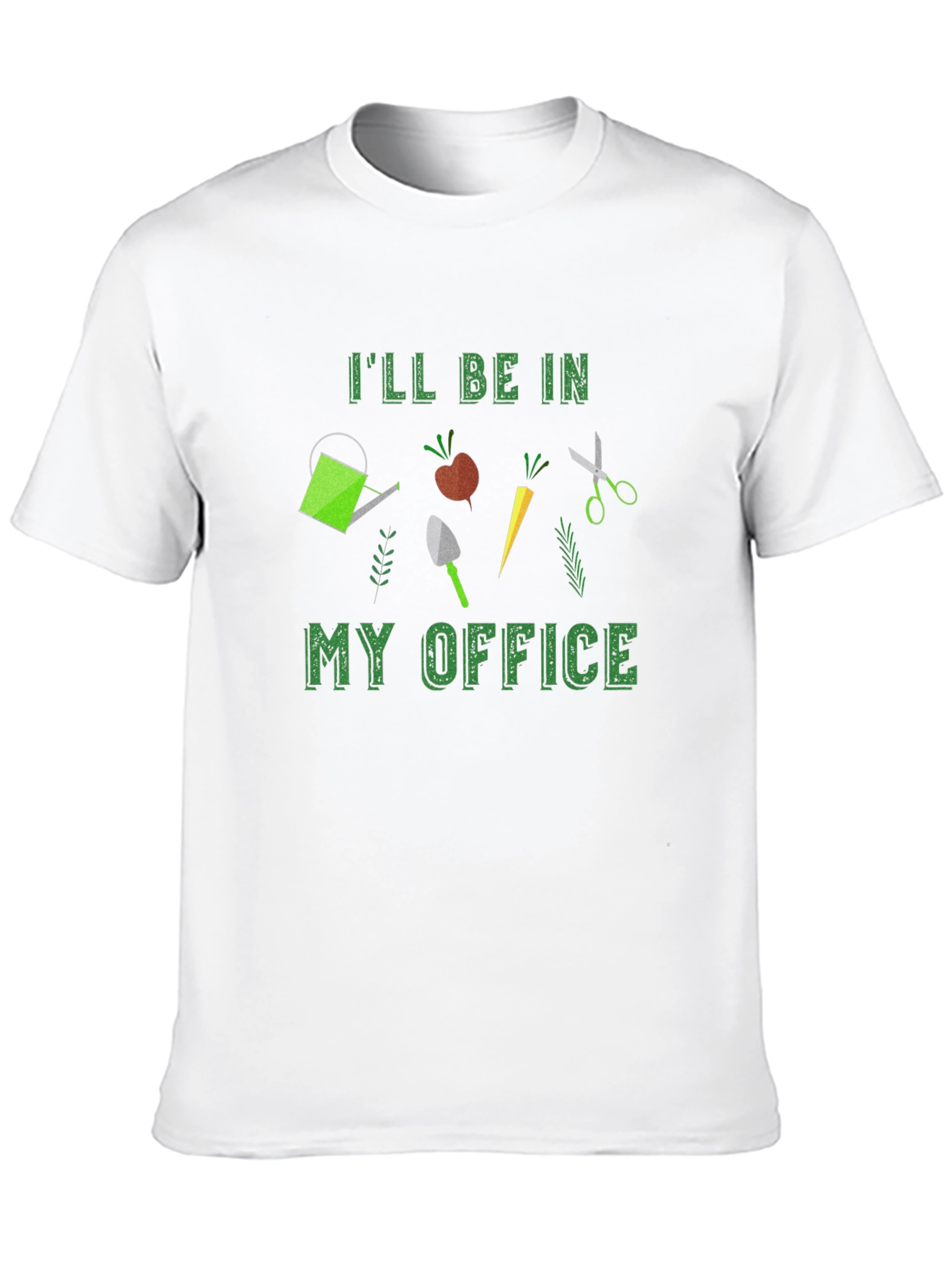 Black Gardener's Office T-Shirt - Gardening Apparel view 10