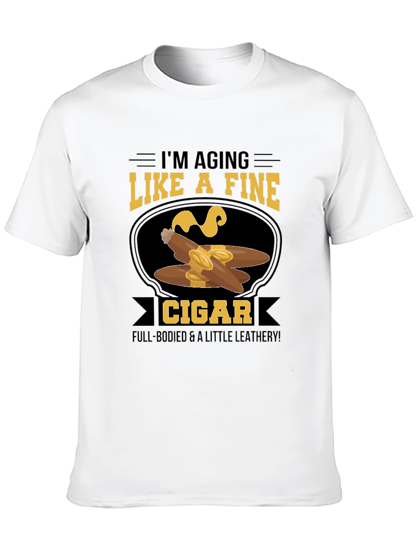 Black Aging Like a Fine Cigar T-Shirt view 10