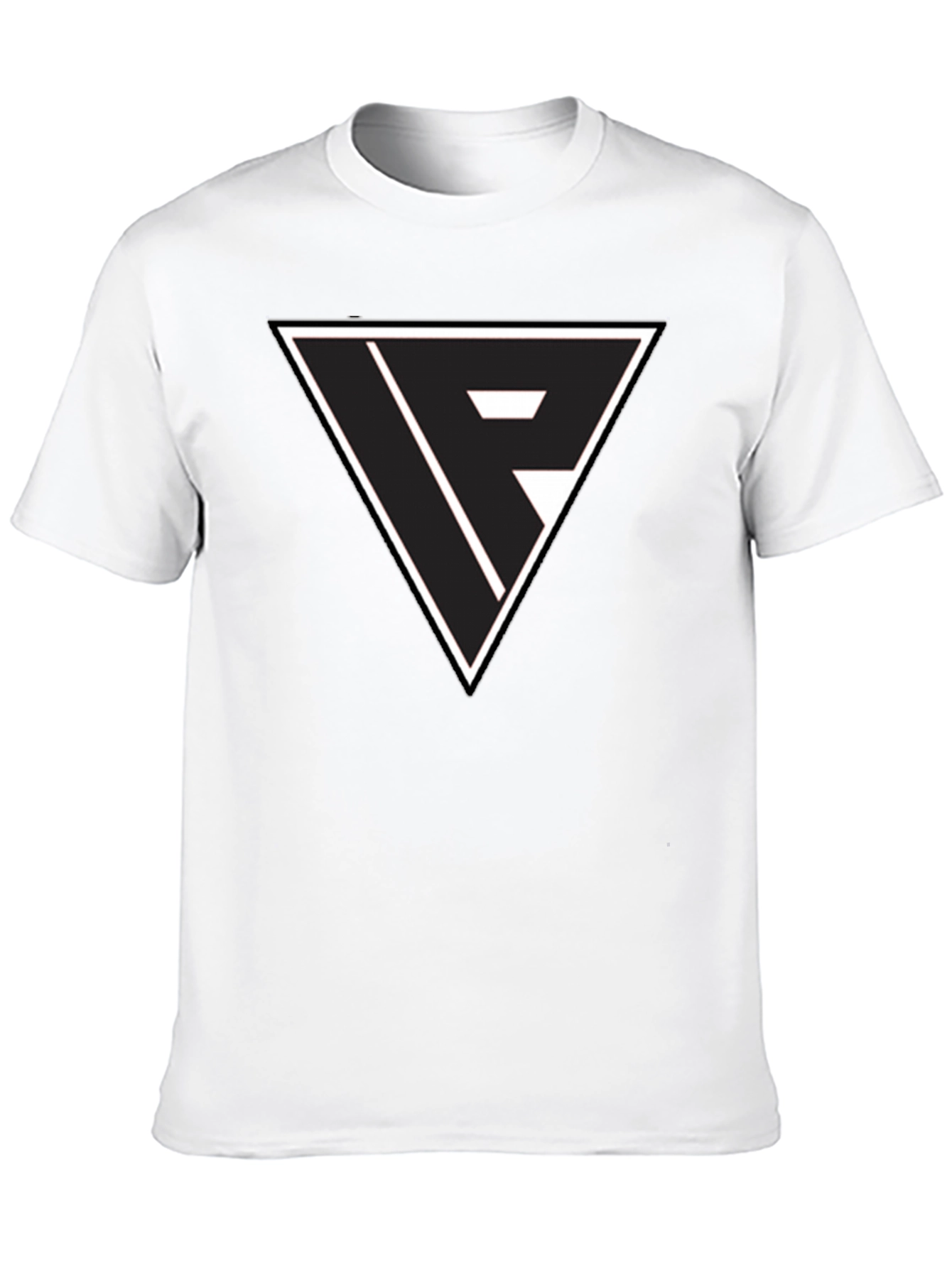 Black Black T-Shirt with Triangle Logo Graphic view 10