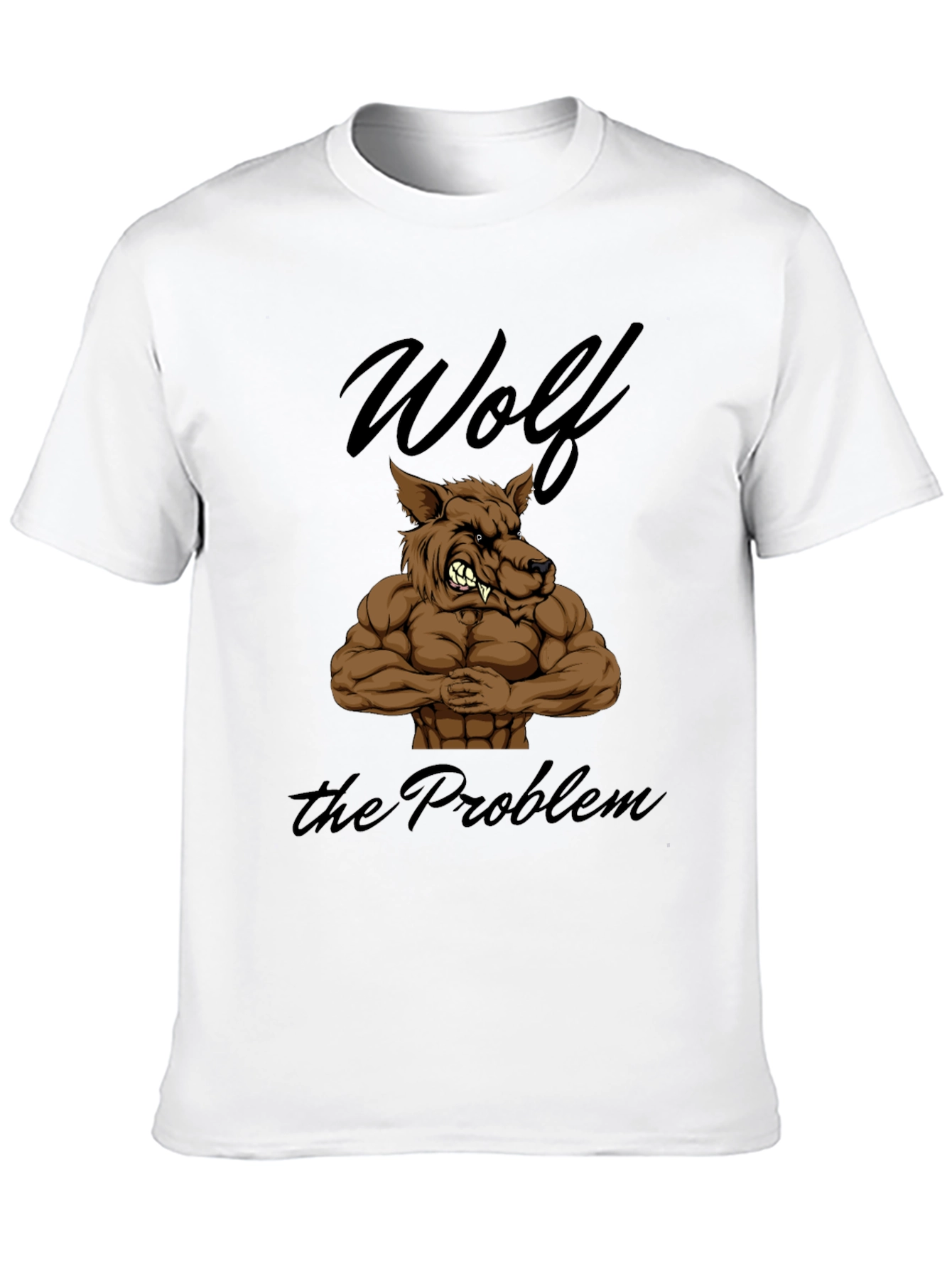 Black Wolf The Problem Graphic T-Shirt - Men's Black Tee view 10