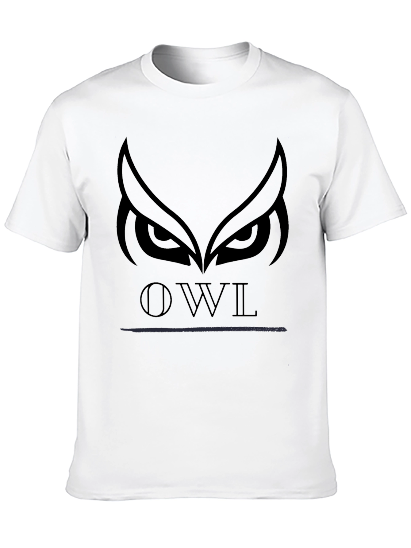 Black Owl Graphic Print Black T-Shirt view 10
