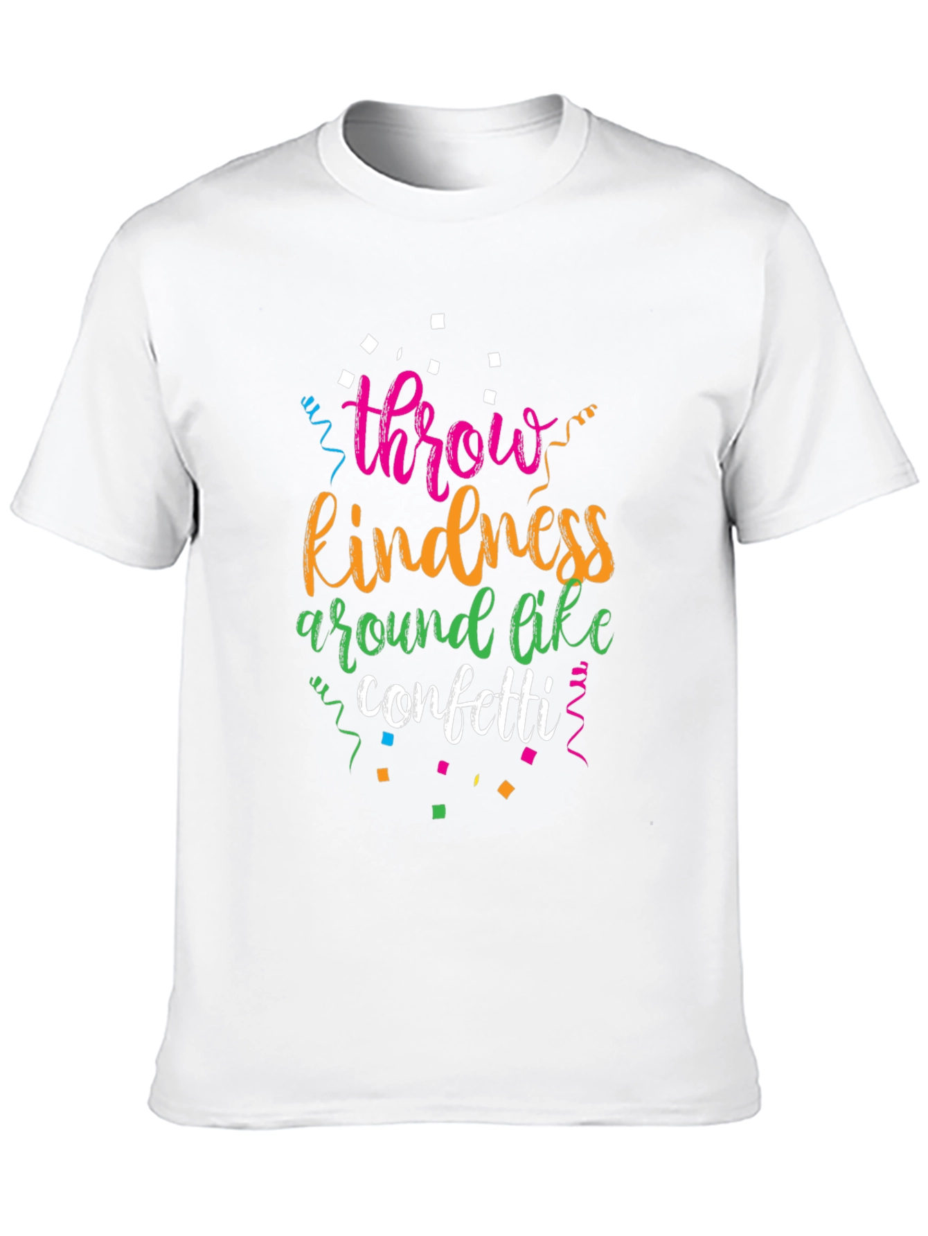 Black Throw Kindness Around Like Confetti Black T-Shirt view 10