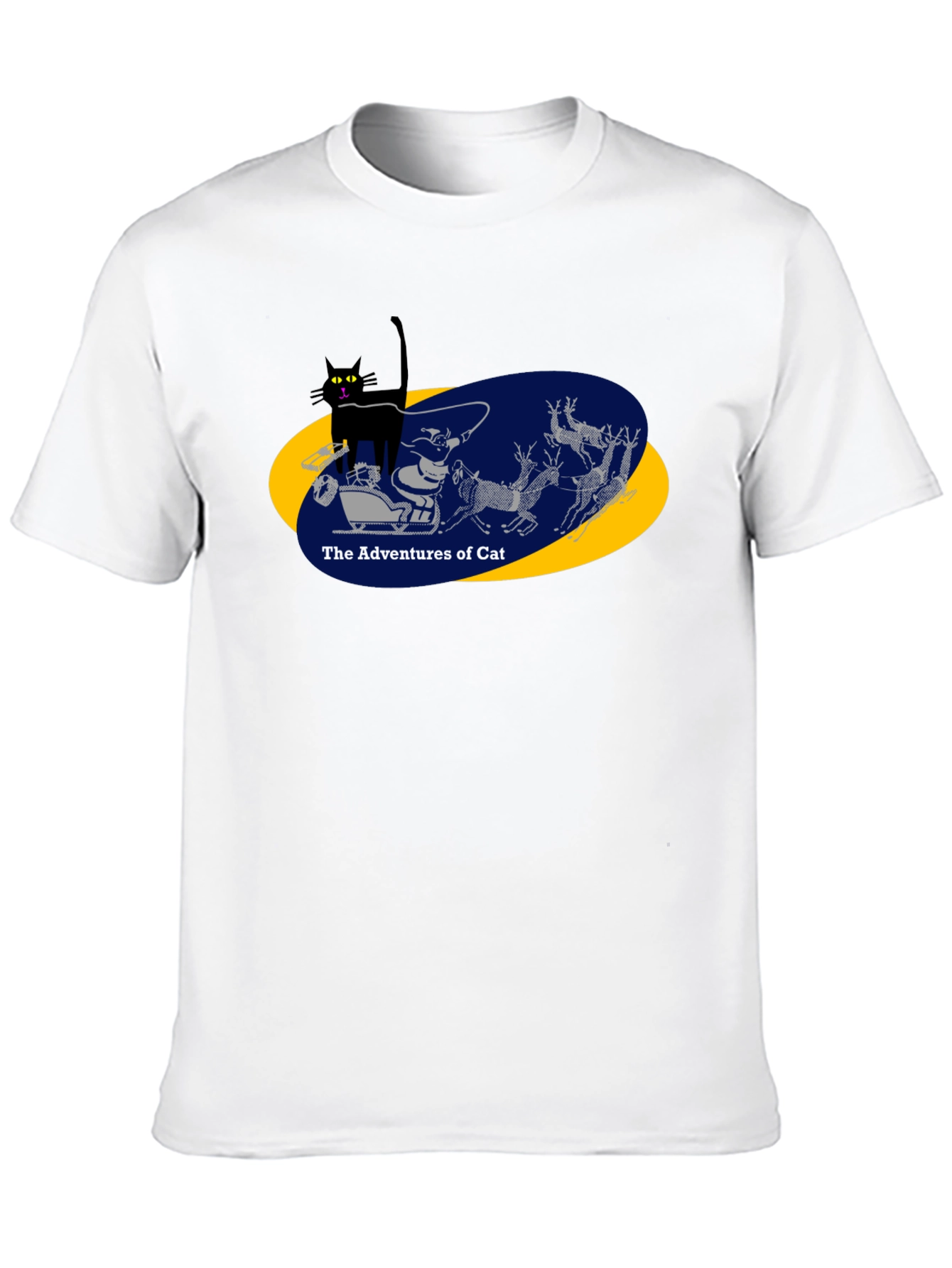 Black Adventures of Cat Graphic Tee - Black view 10