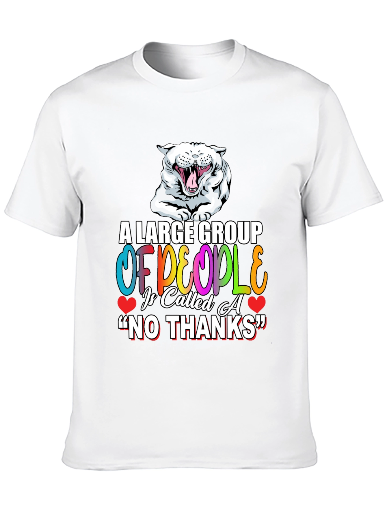 Black Funny 'No Thanks' Graphic Tee view 10