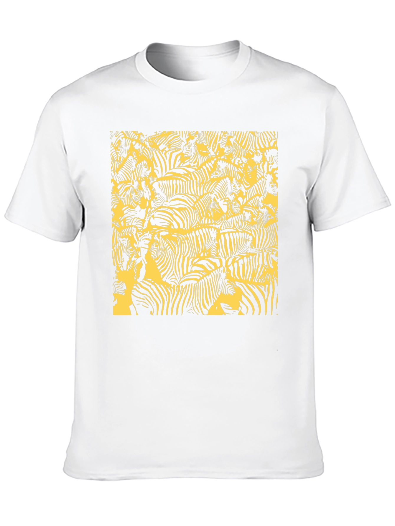 Black Zebra Print Men's Graphic Tee view 10