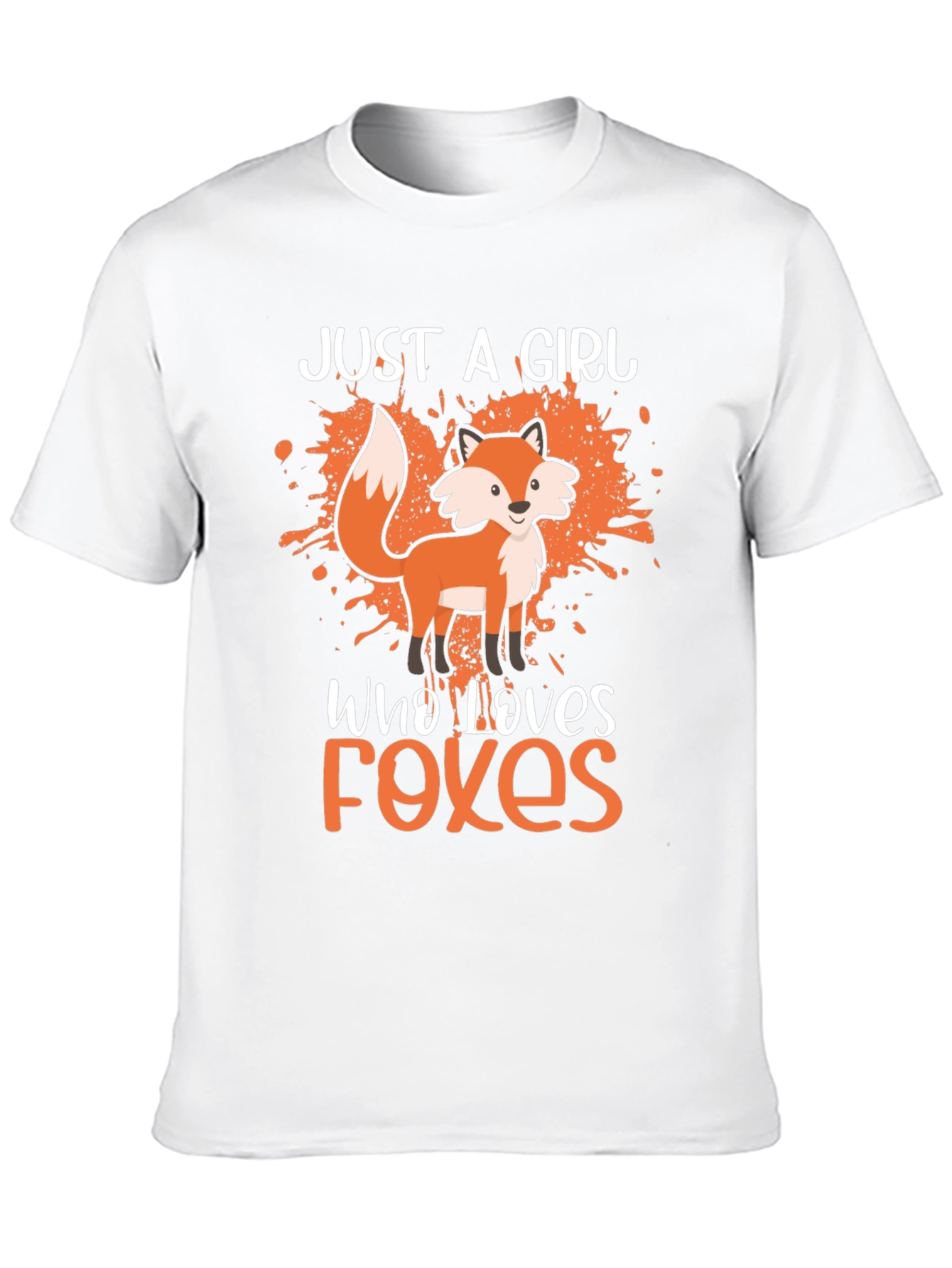 Black Just a Girl Who Loves Foxes T-Shirt view 10