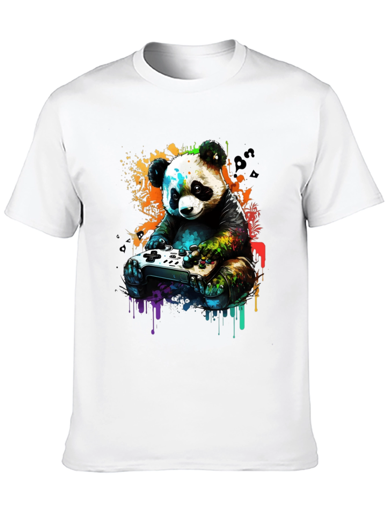 Black Gamer Panda Graphic Tee - Unique Design, Comfortable Fit view 10