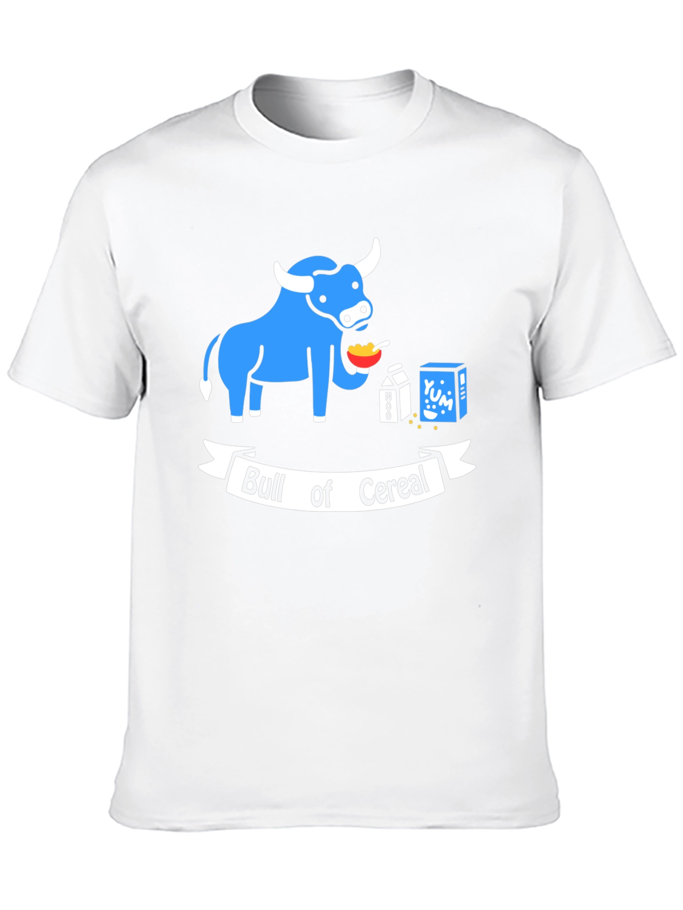 Black Bull of Cereal T-Shirt: Funny Cartoon Graphic Tee view 10