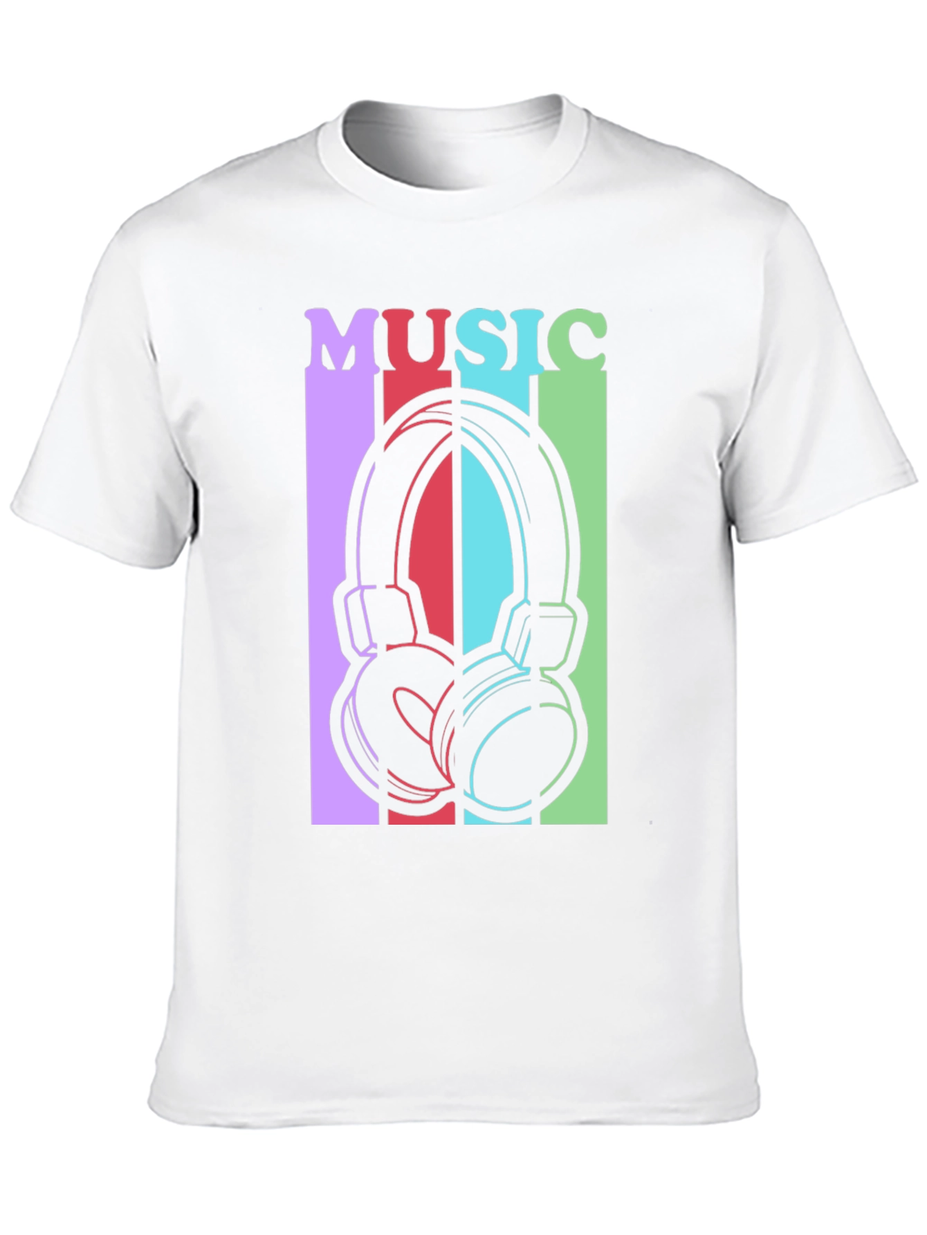 Black Music Headphones Graphic Tee - Stylish Unisex T-Shirt view 10