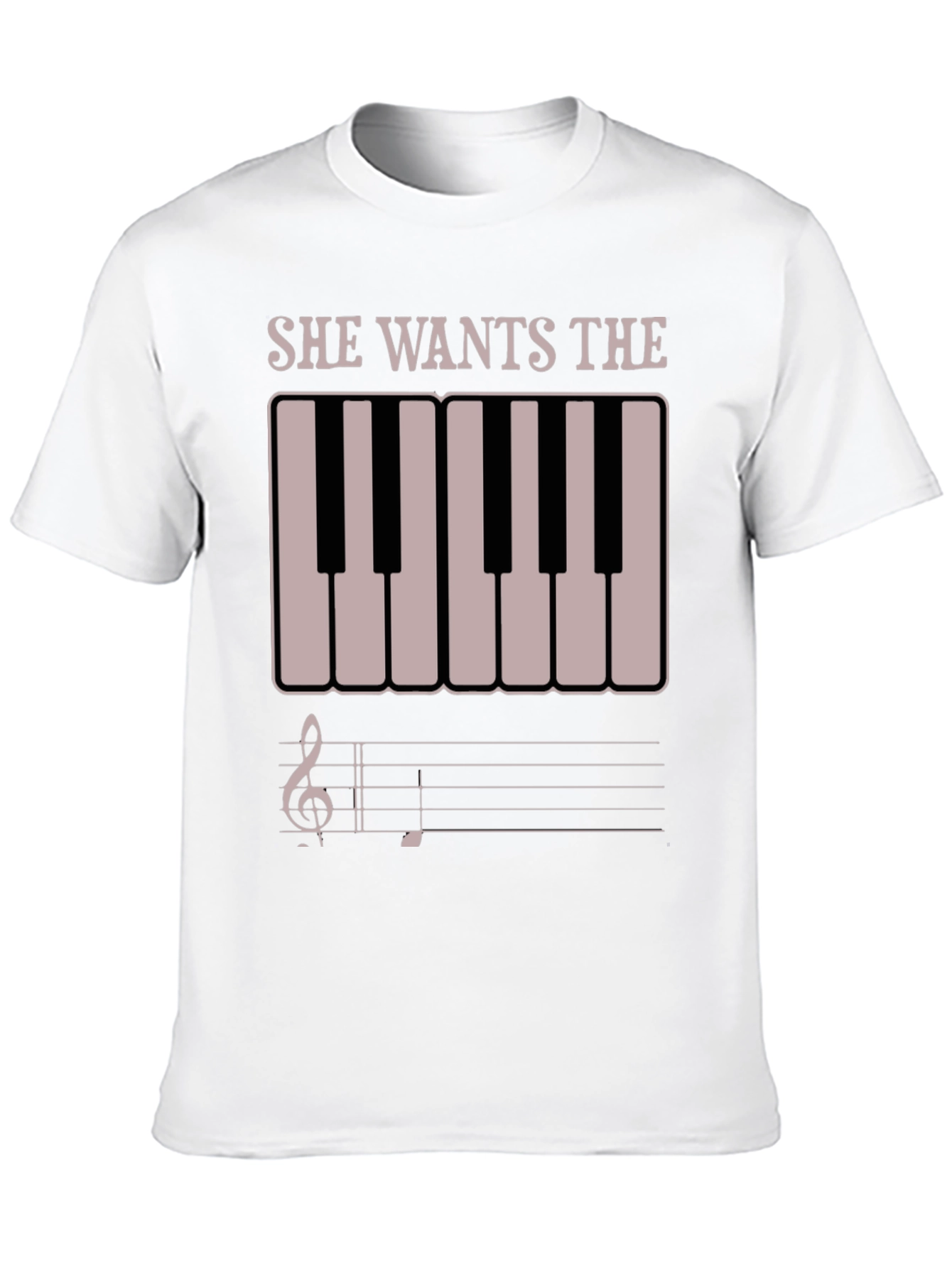 Black She Wants The D Funny Piano T-Shirt view 10