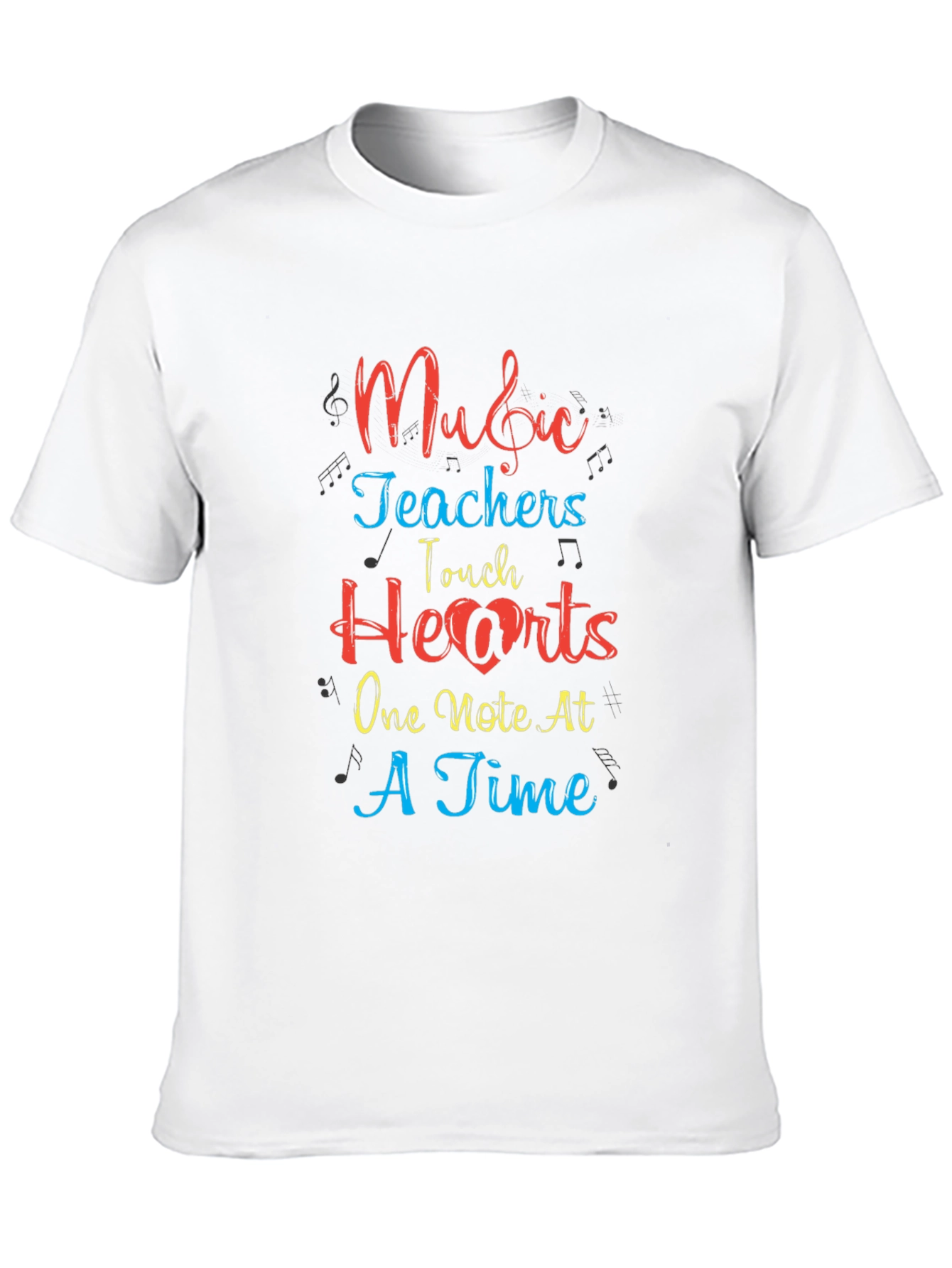 Black Music Teacher Heart T-Shirt view 10