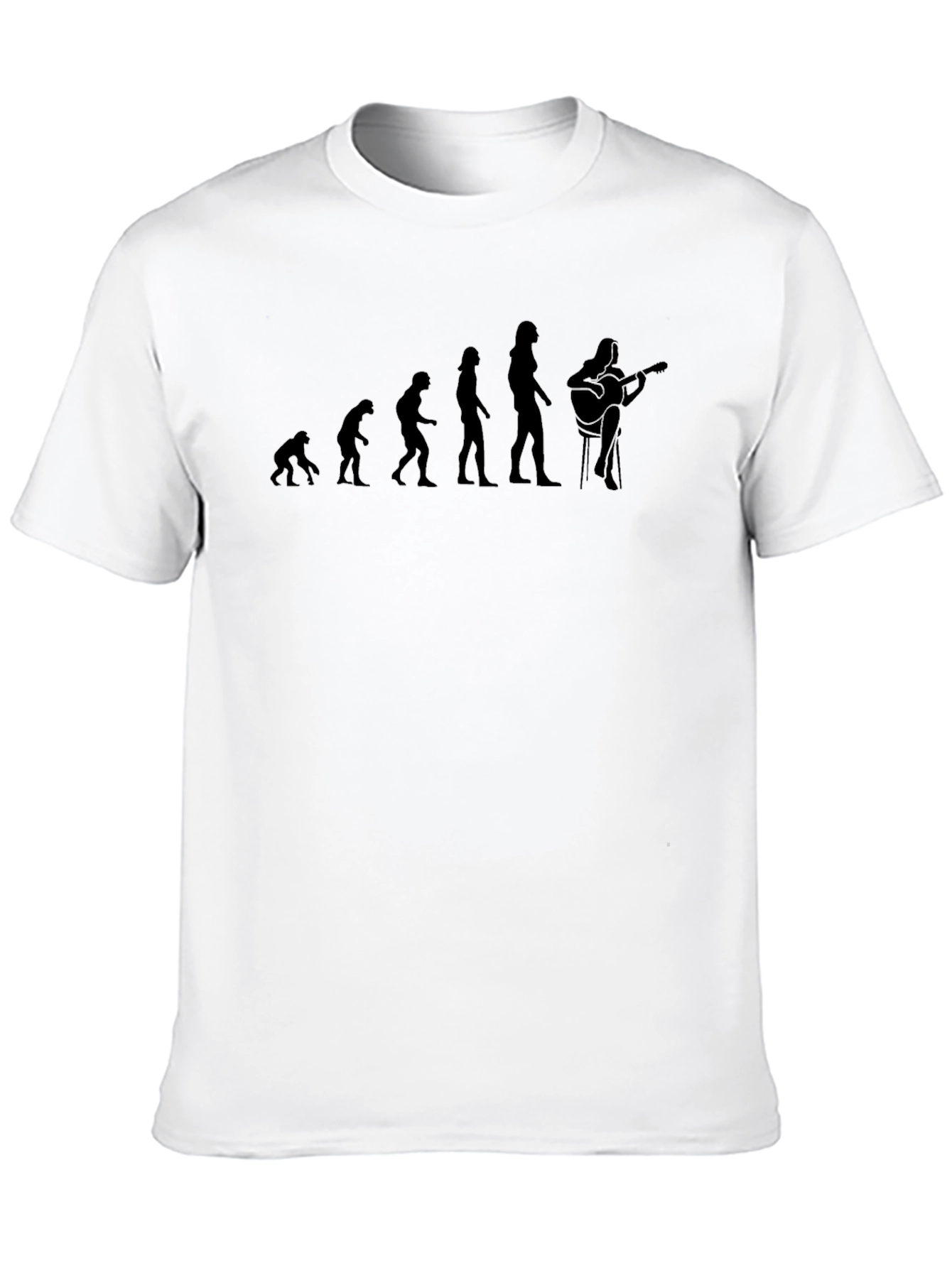 Black Evolution of Guitarist Graphic Tee - Black Cotton view 10