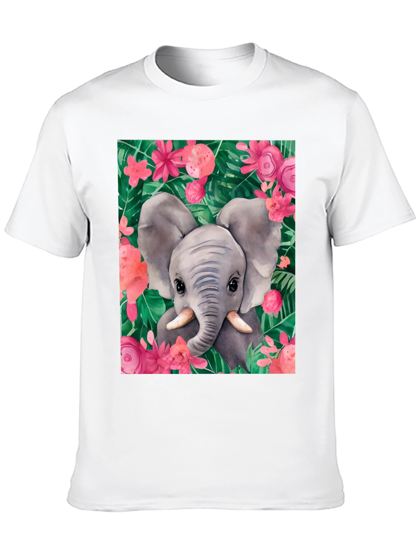Black Elephant Floral Graphic Tee view 10